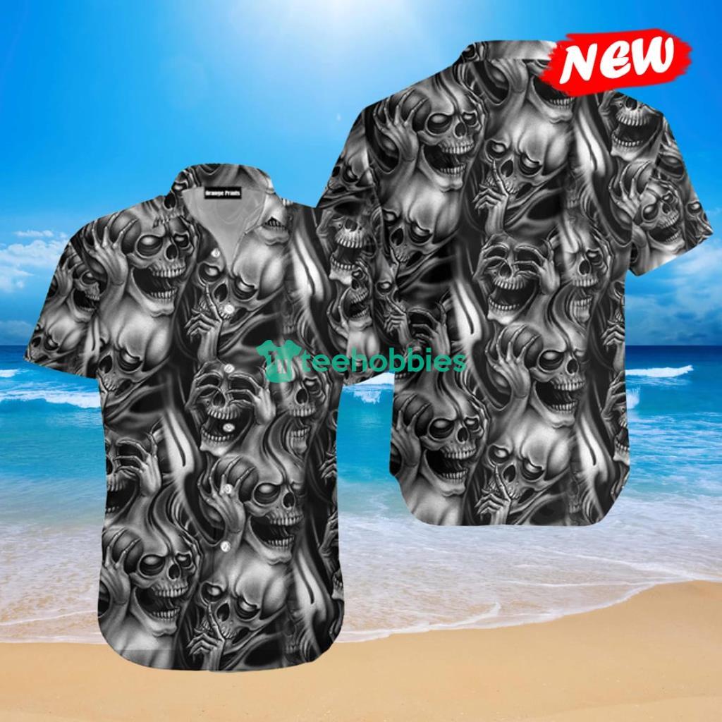 Wise Skulls Black Design For Summer Hawaiian Shirt - Wise Skulls Black Design For Summer Hawaiian Shirt