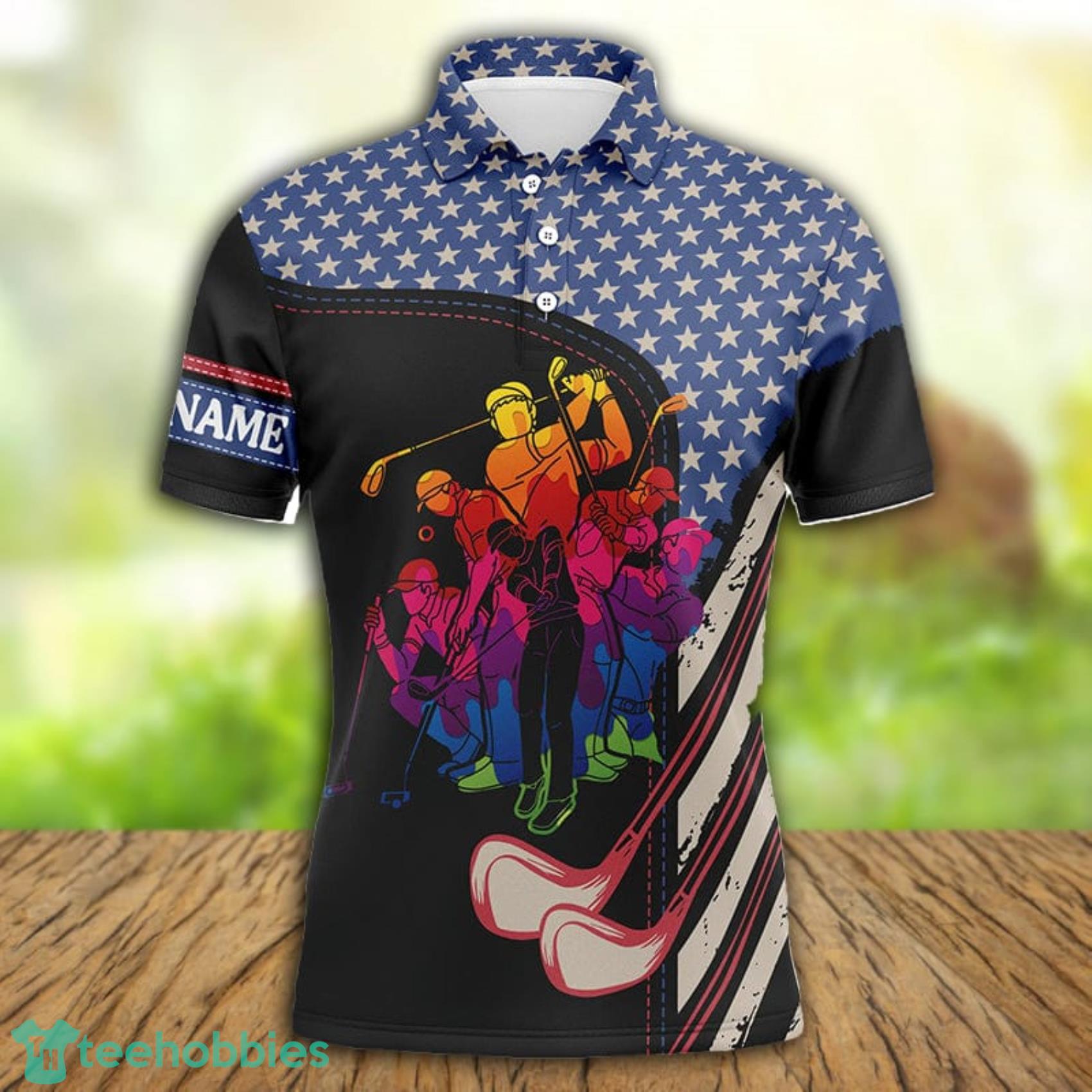 American Flag Golf Clubs Custom Team Custom Name Polo Shirt For Men And Women Product Photo 1 American Flag Golf Clubs Custom Team Custom Name Polo Shirt For Men And Women Product Photo 1