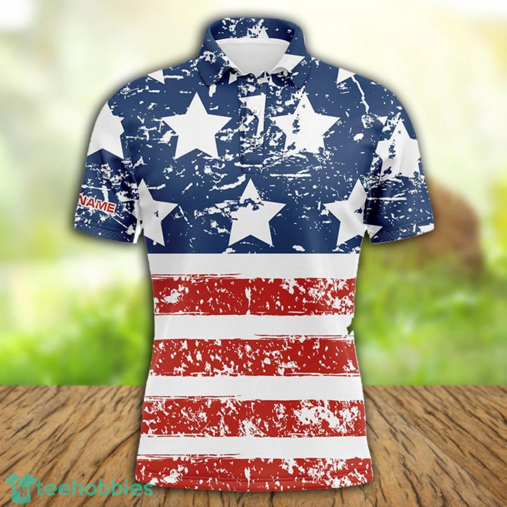 red white and blue polo shirt womens