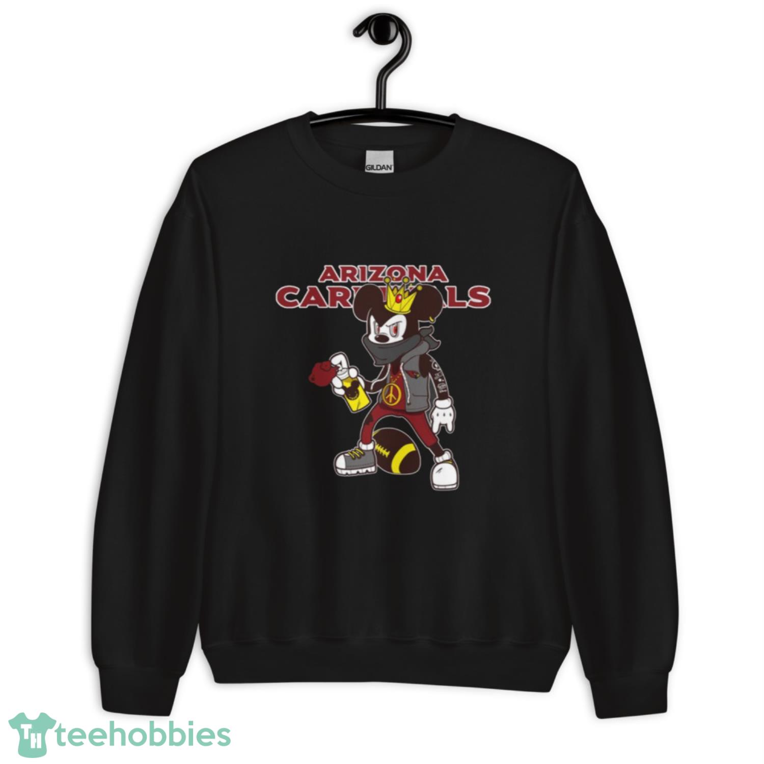 Arizona Cardinals NFL Football Mickey Peace Sign Sports T Shirt - Unisex Crewneck Sweatshirt Arizona Cardinals NFL Football Mickey Peace Sign Sports T Shirt - Unisex Crewneck Sweatshirt