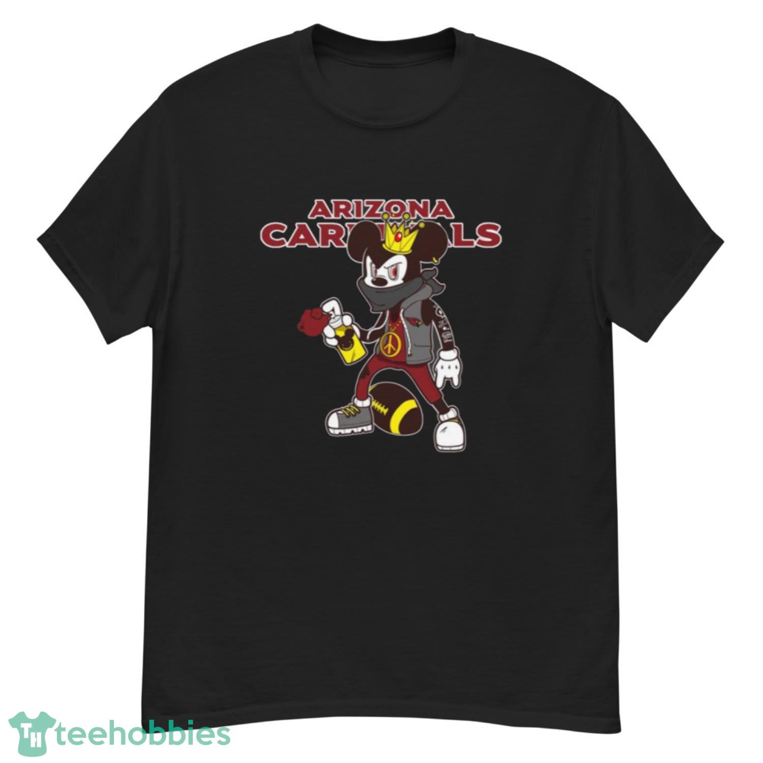 Arizona Cardinals NFL Football Mickey Peace Sign Sports T Shirt - G500 Men’s Classic T-Shirt Arizona Cardinals NFL Football Mickey Peace Sign Sports T Shirt - G500 Men’s Classic T-Shirt