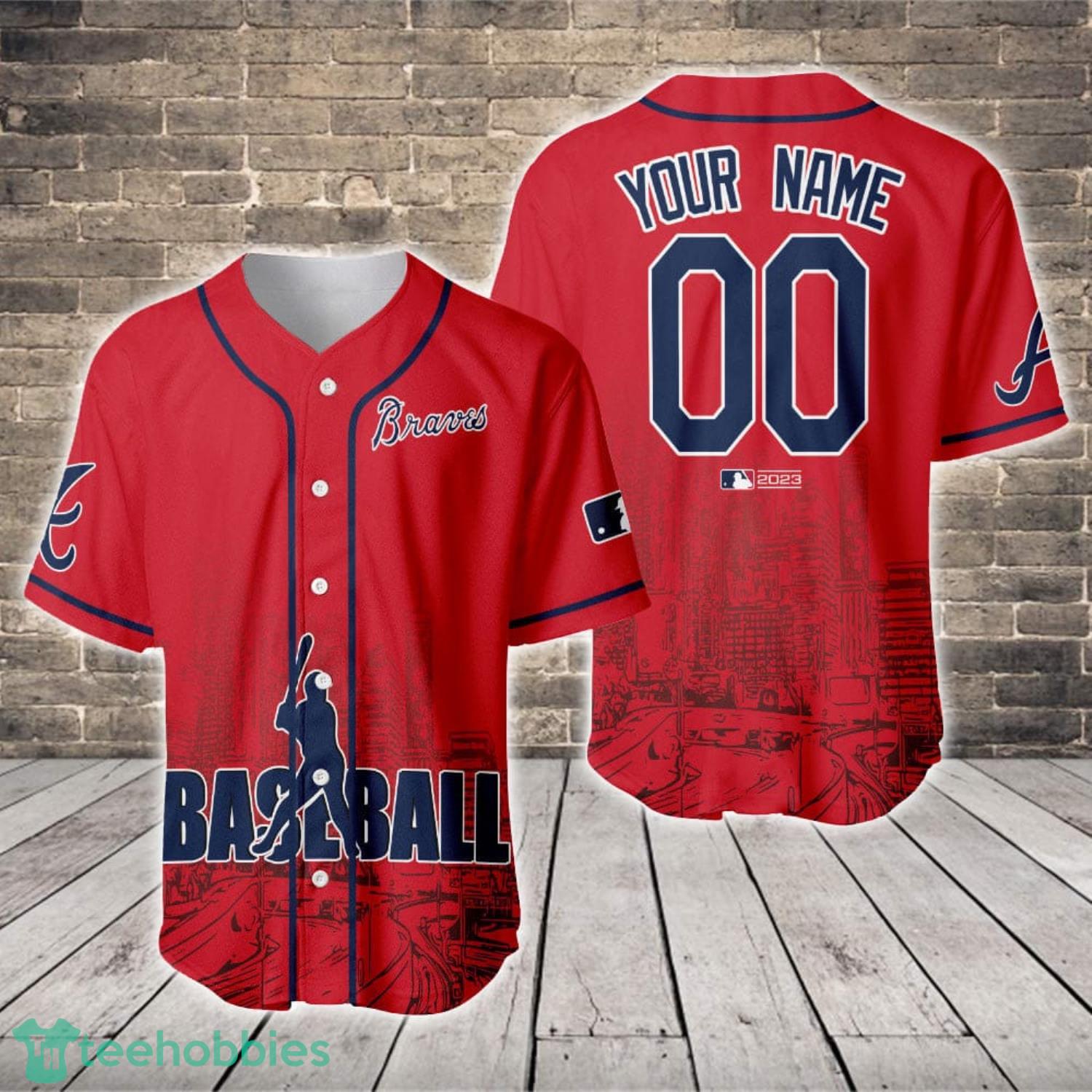 Atlanta Braves Major League Baseball Red Baseball Jersey Shirt