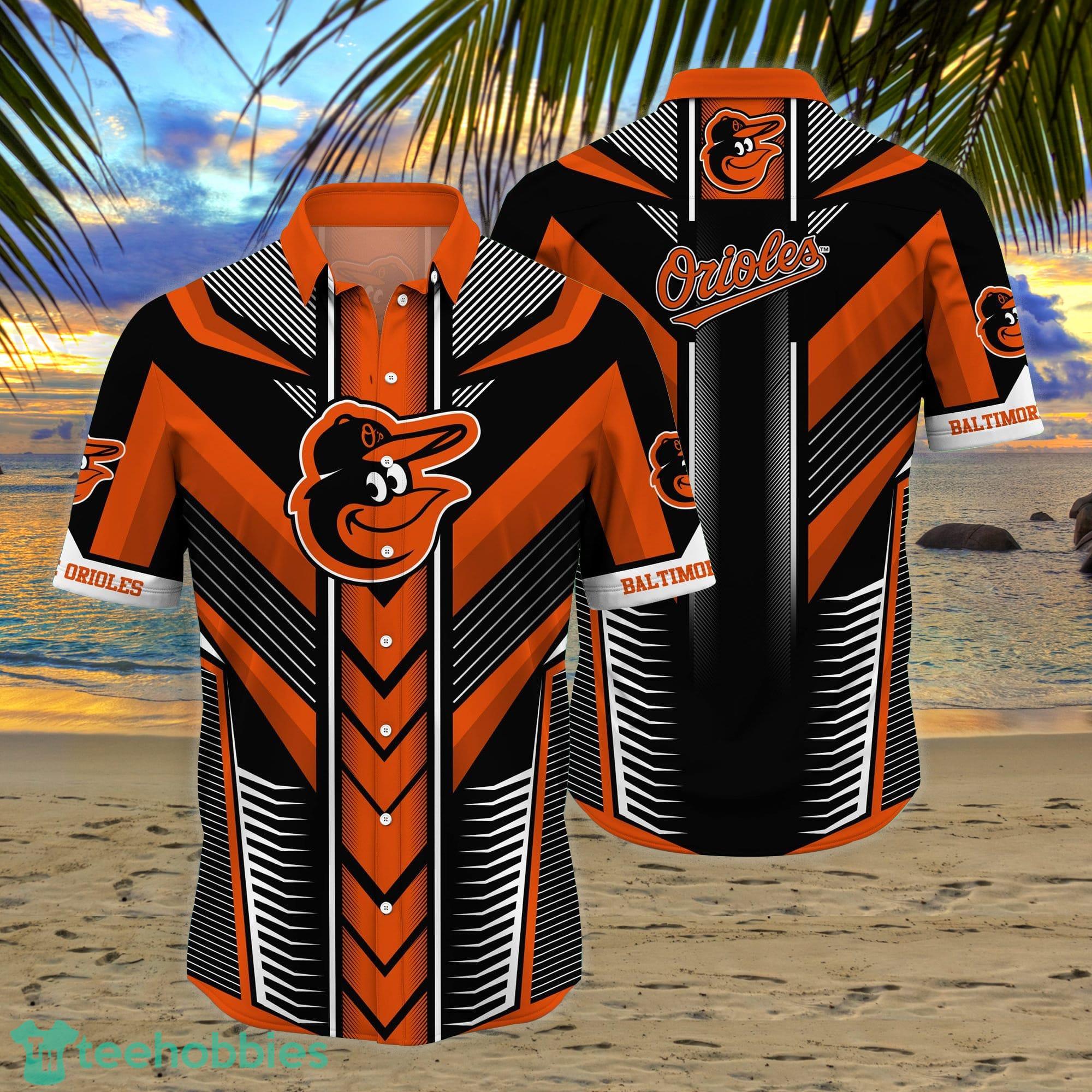 Baltimore Orioles MLB Cool Striped Style Hawaiian Shirt For Fans