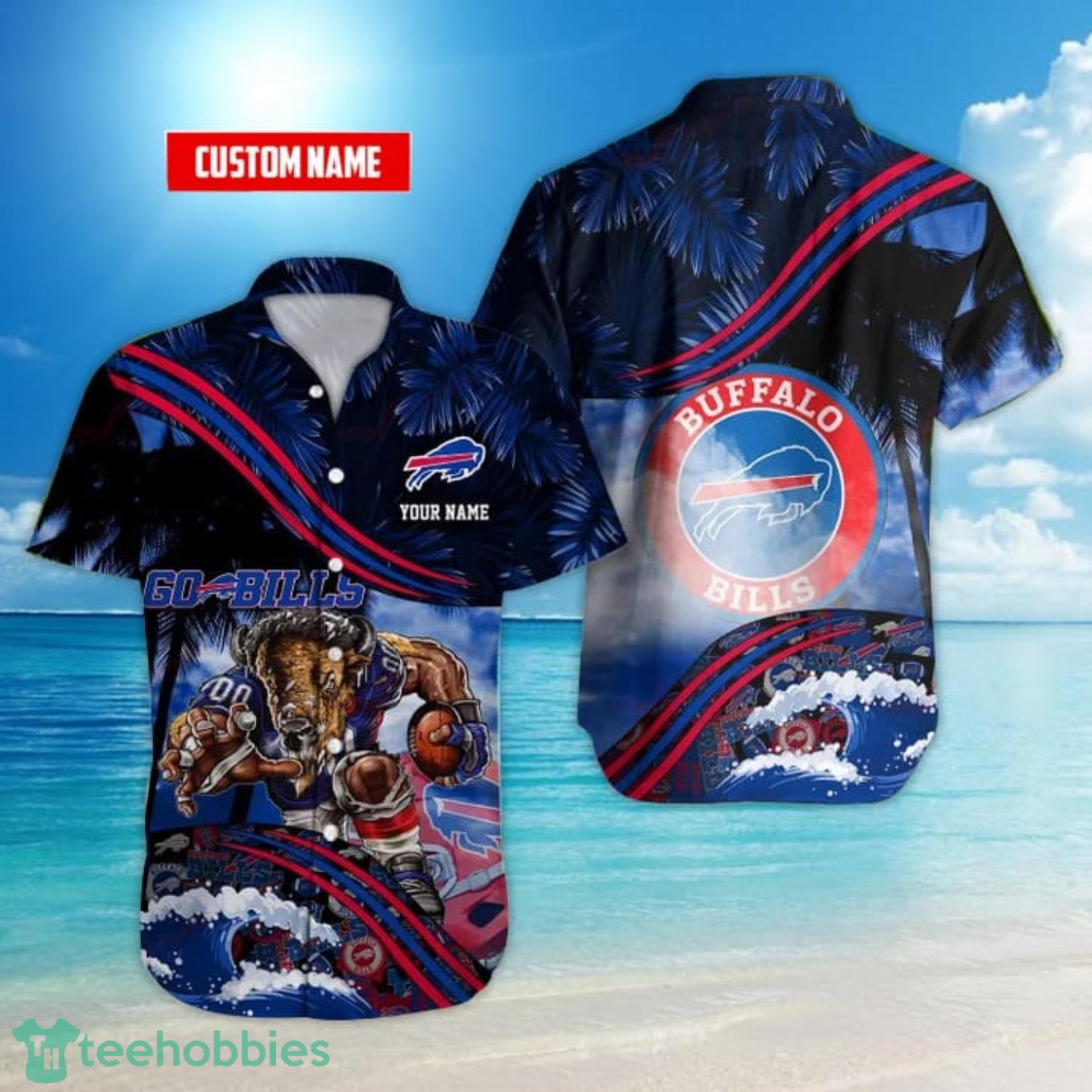 Buffalo Bills NFL Hawaiian shirt Custom Name Summer Gift - Freedomdesign