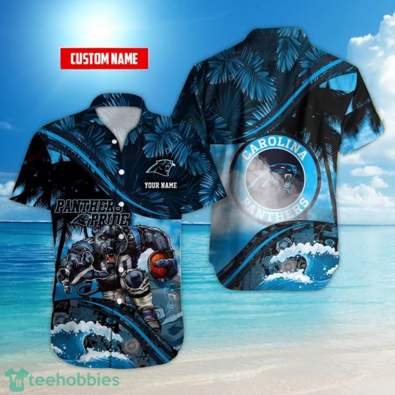 Carolina panthers clearance hawaiian shirt