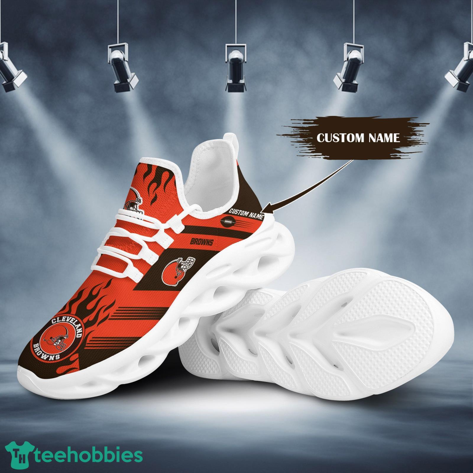 Cleveland Browns Football Team Max Soul Shoes Custom Name Running Sneakers  Best Gift For Fans