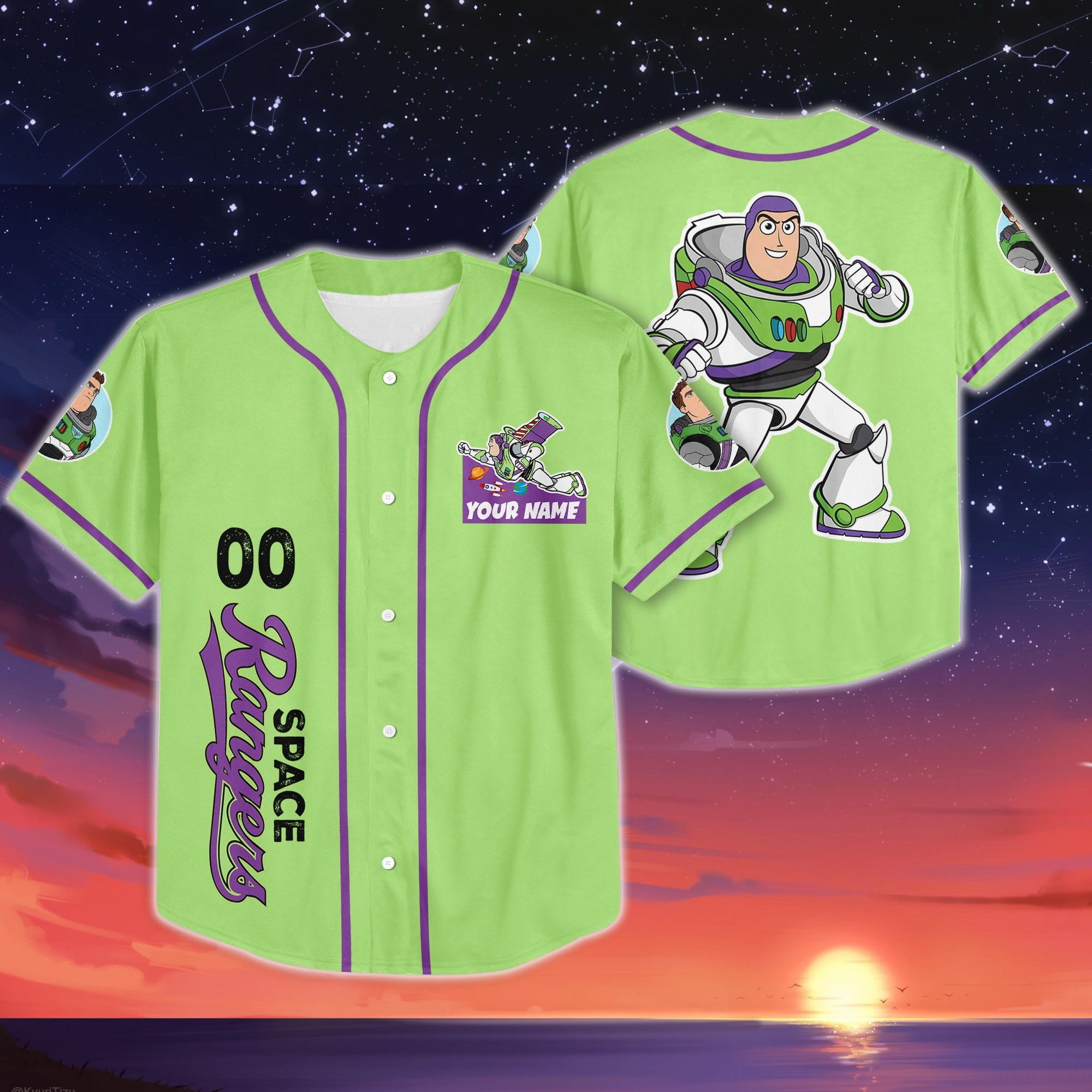 Custom Name And Number For Disney Fans Buzz Lightyear Baseball Jersey Shirt Product Photo 1 Custom Name And Number For Disney Fans Buzz Lightyear Baseball Jersey Shirt Product Photo 1