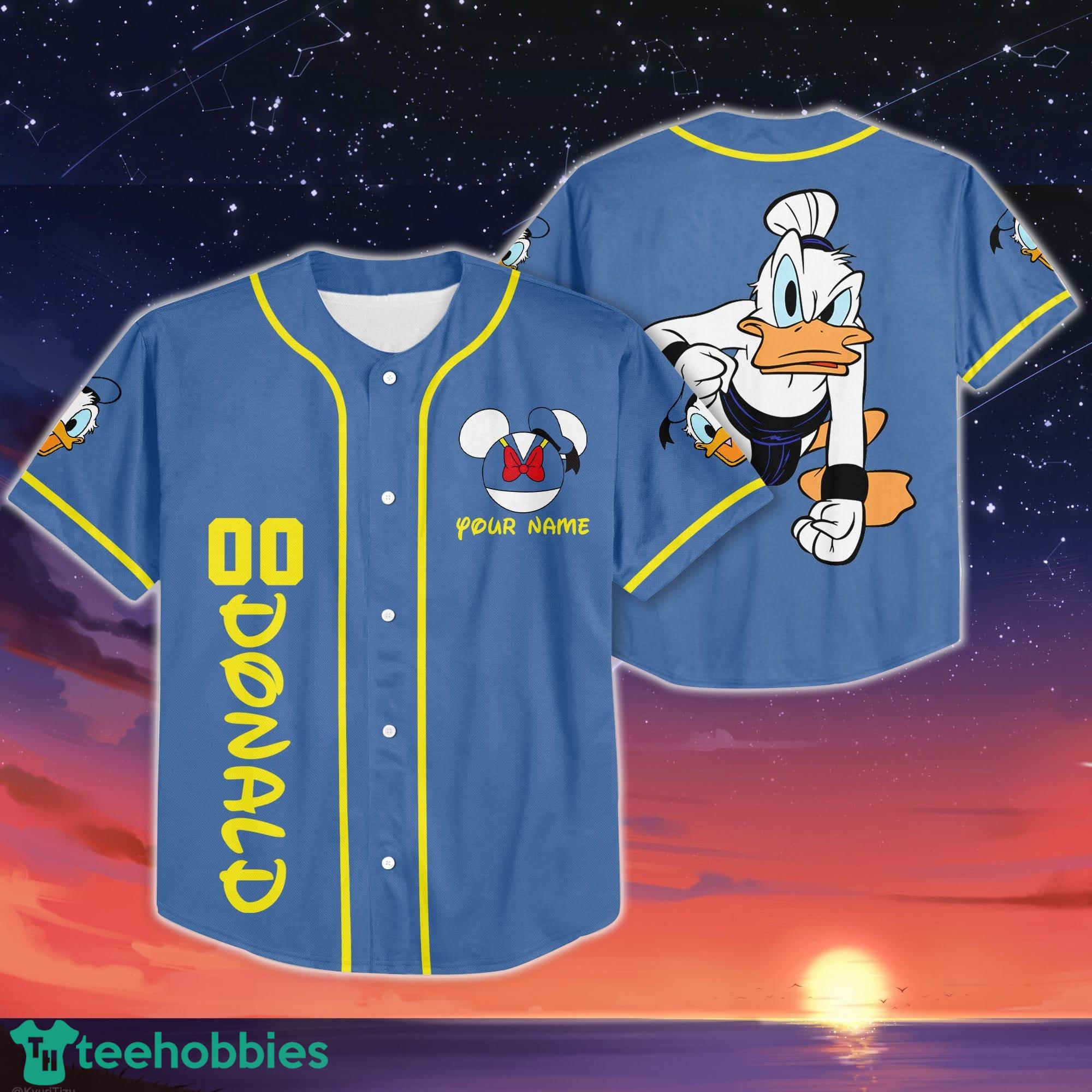 Daisy Duck Cartoon Custom Name Baseball Jersey