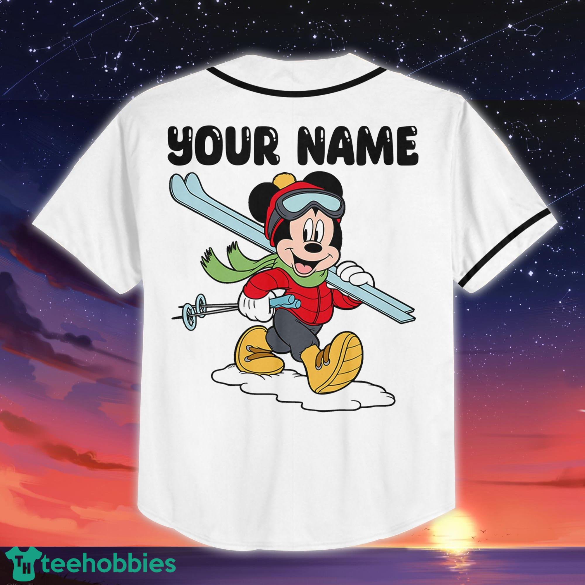 Custom Name And Number For Disney Fans Mickey Snow Baseball Jersey Shirt