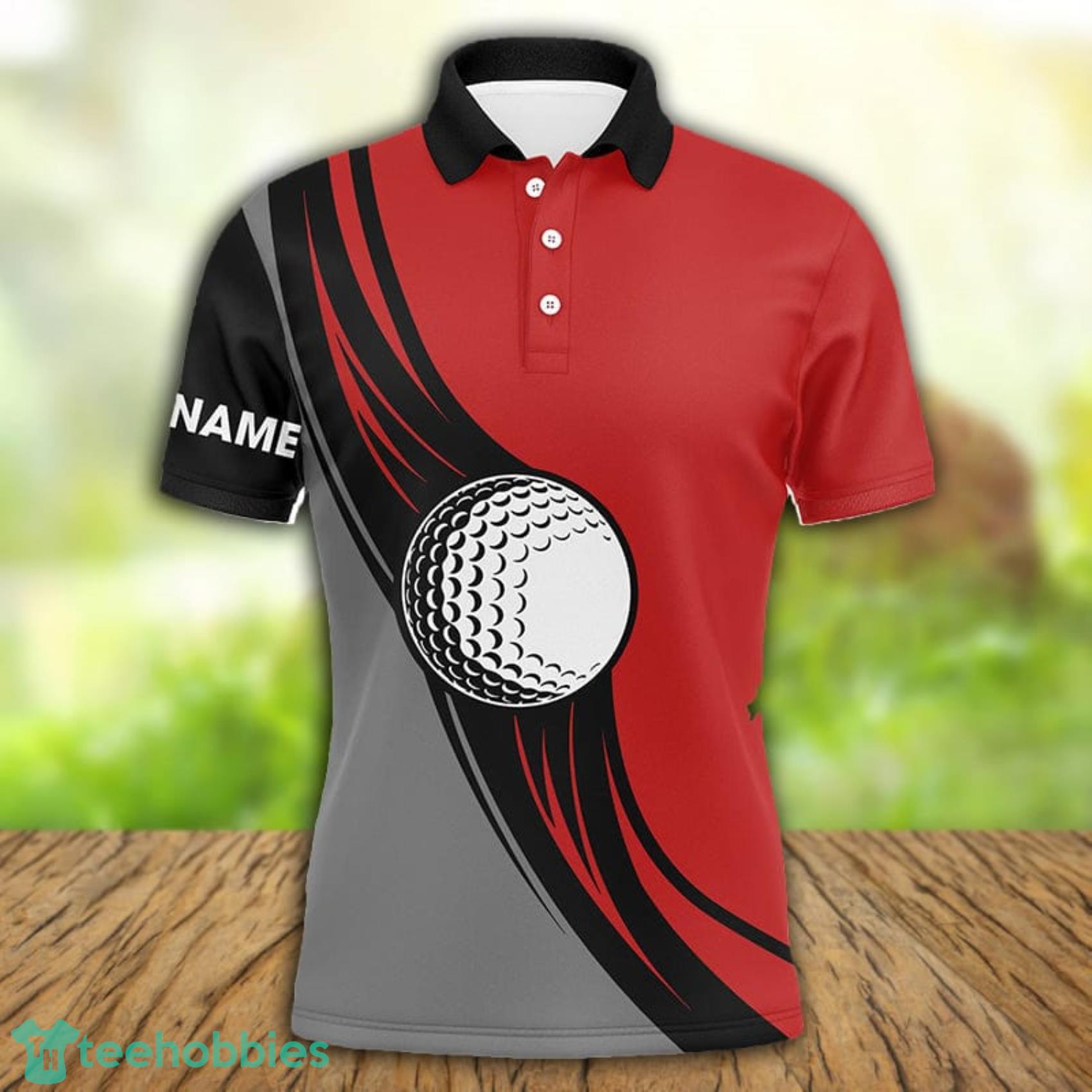 Custom Name Best Mens Golf Wears Red Polo Shirt For Men And Women Product Photo 1