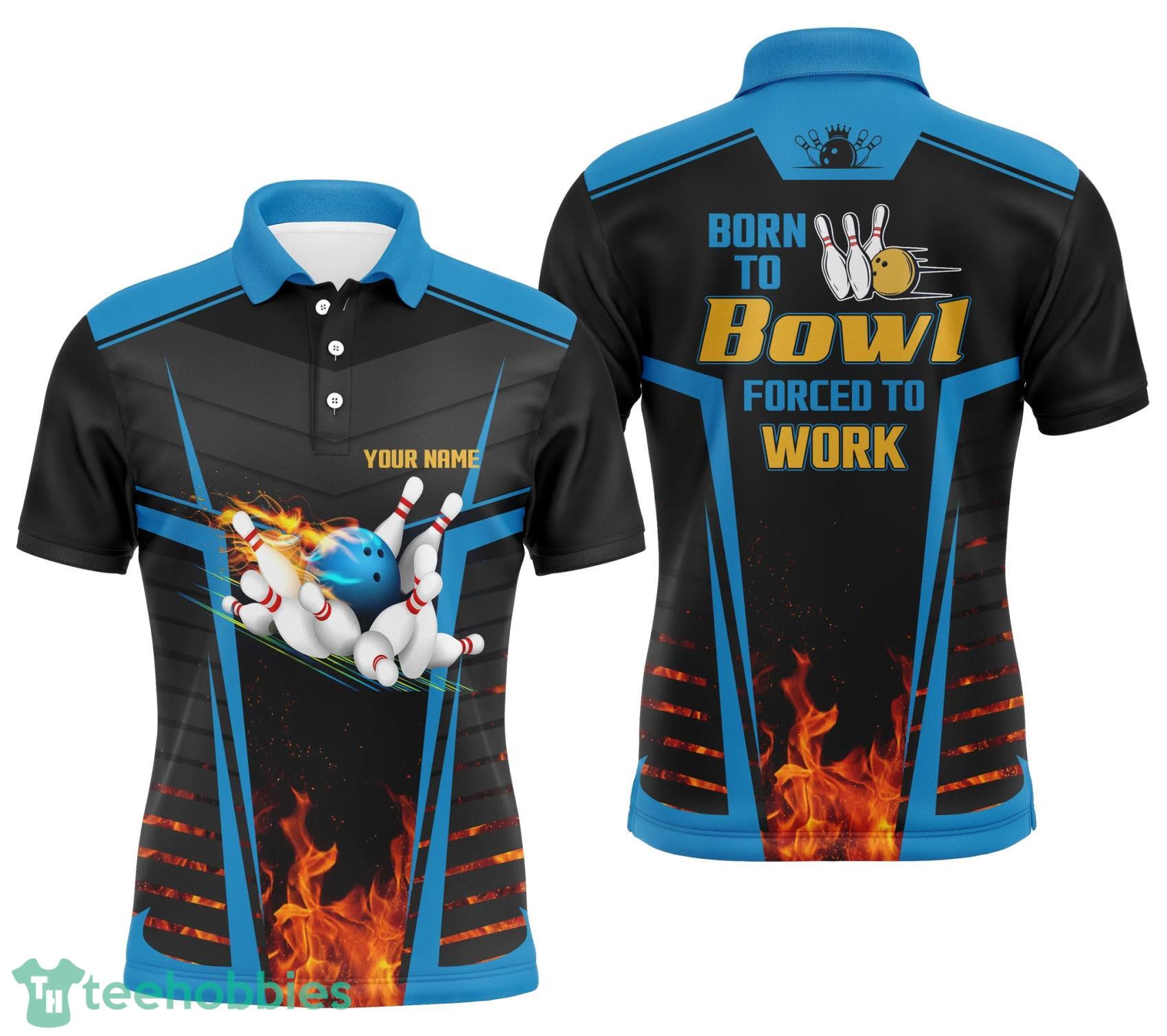 Custom Name Born To Bowl Forced To Work Polo Shirt For Men And Women Product Photo 1