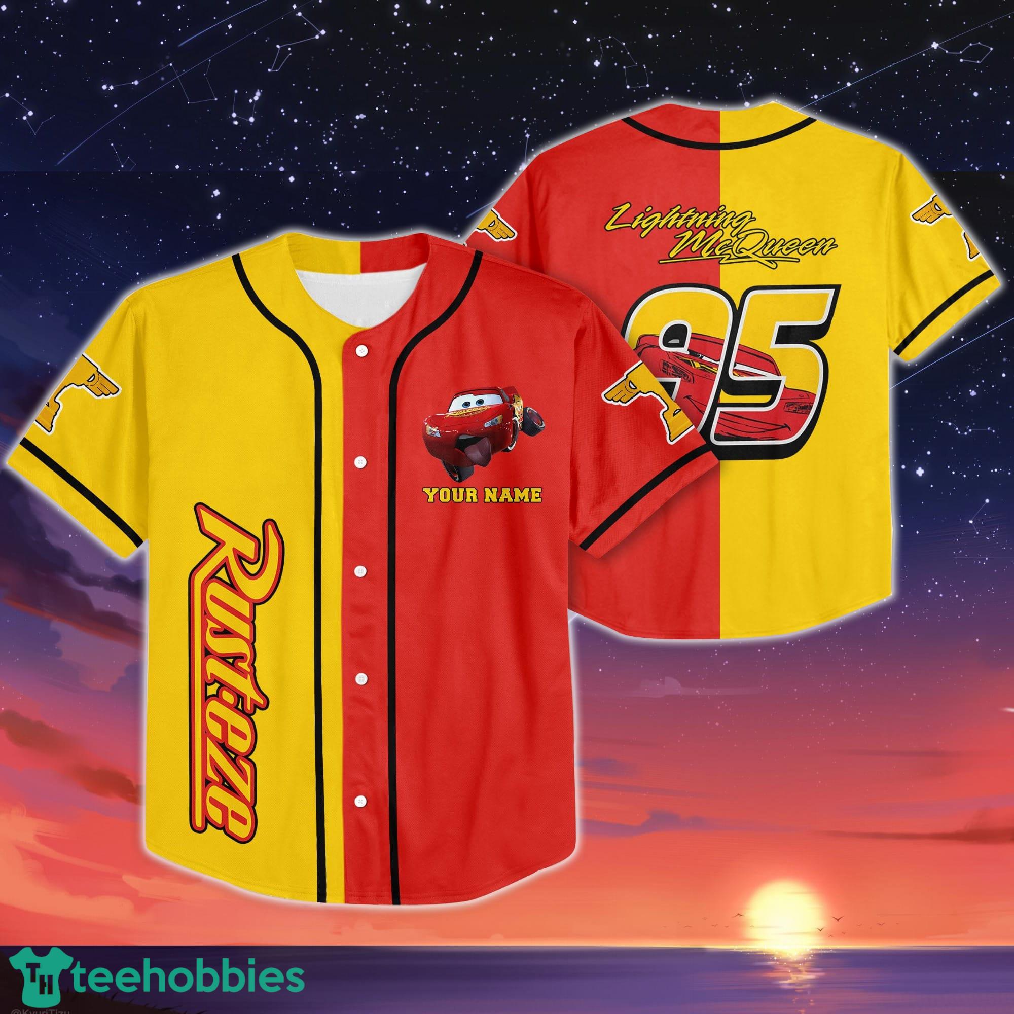 Custom Number And Name Lightning Mcqueen 95 Yellow Red Black