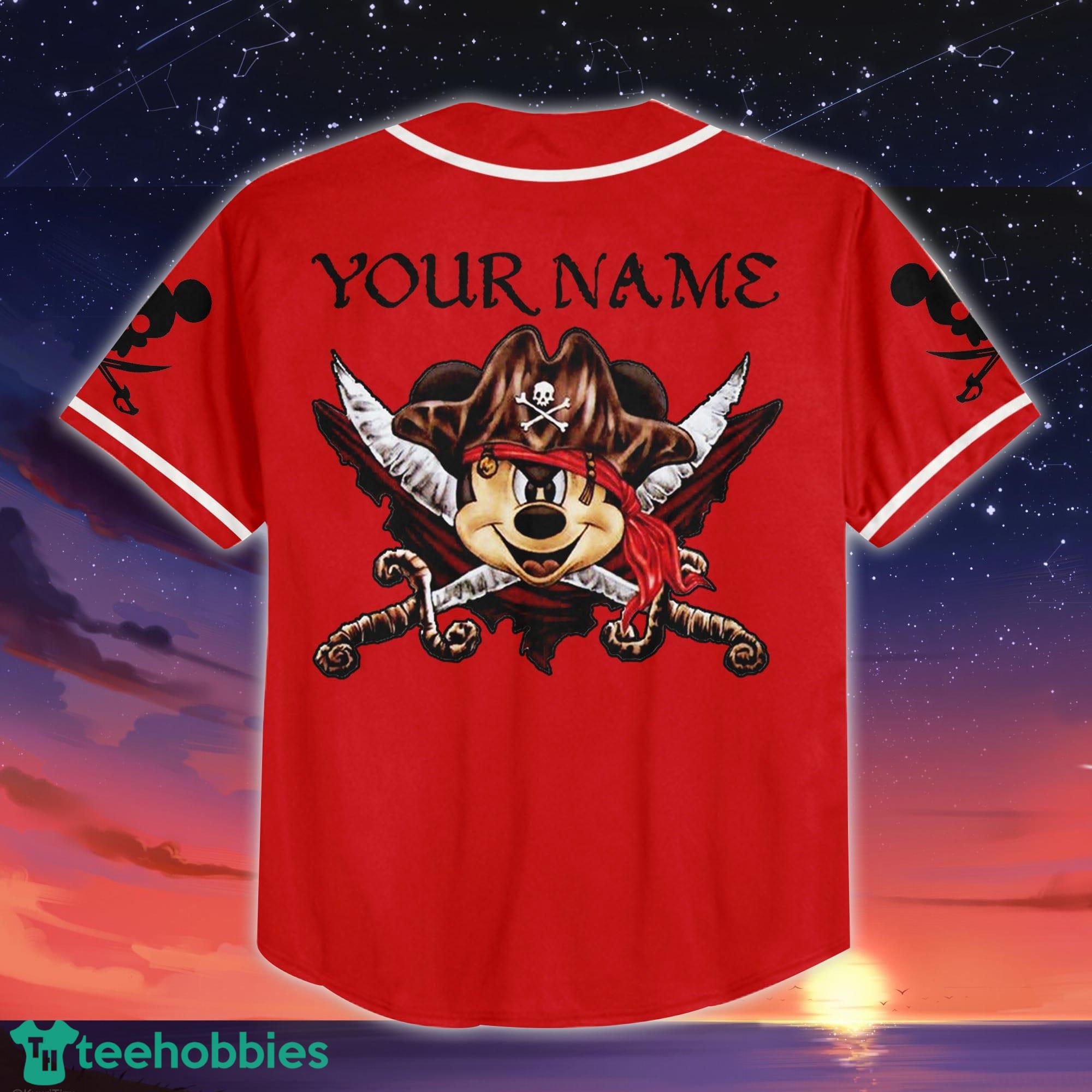 Mickey Mouse Cartoon Custom Name And Number Baseball Jersey Shirt