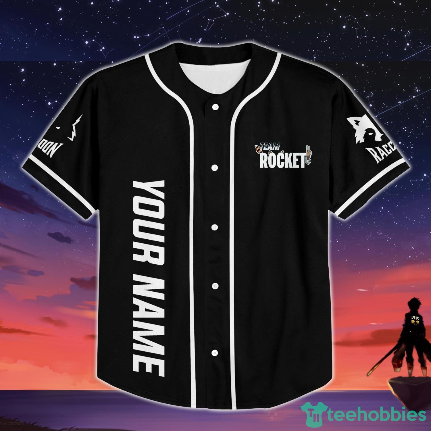 Rocket Raccoon Funny Custom Name Baseball Jersey Shirt Cute Gifts