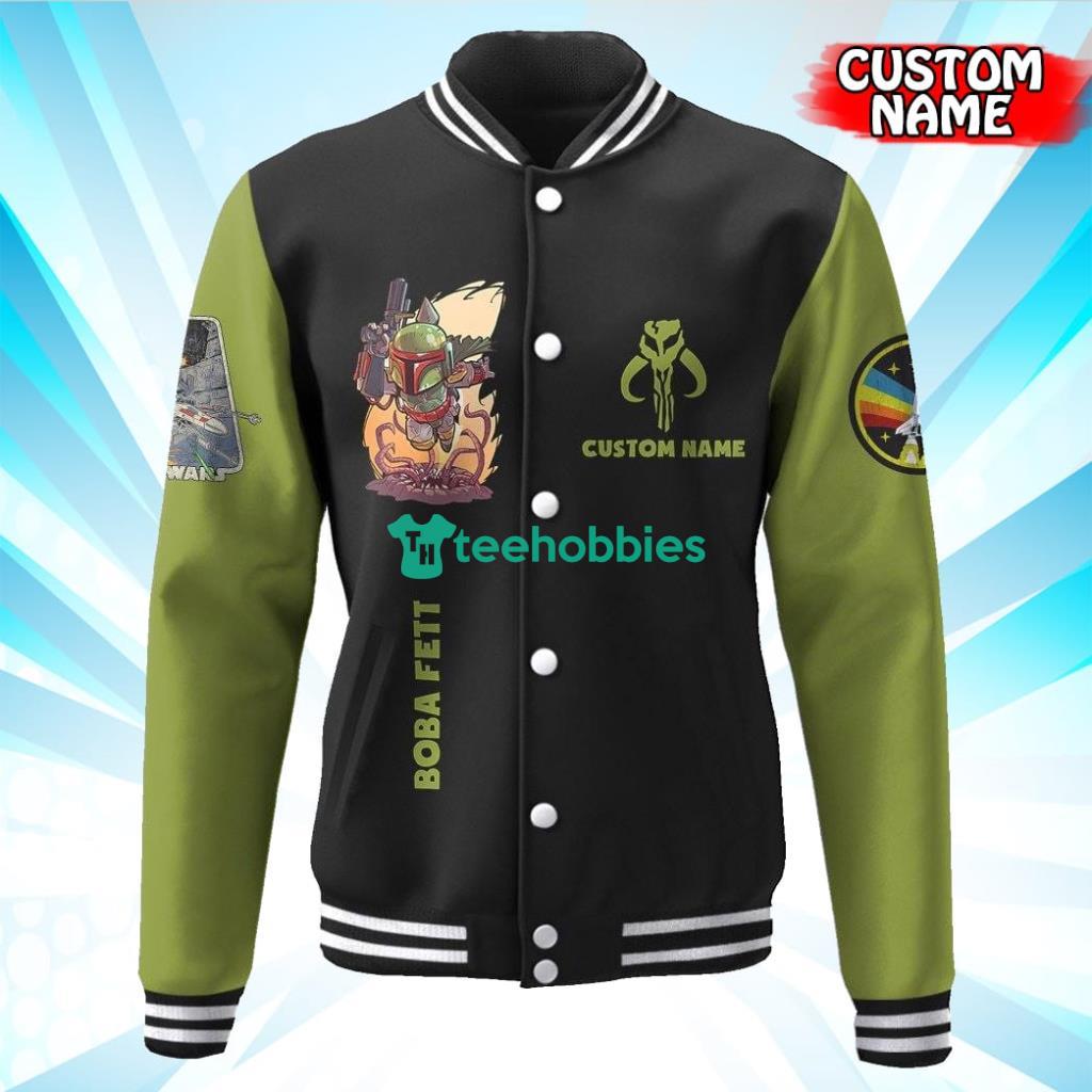 Gearhumans 3D Star Wars Boba Fett Custom Name Baseball Jacket Shirt Product Photo 1 Gearhumans 3D Star Wars Boba Fett Custom Name Baseball Jacket Shirt Product Photo 1