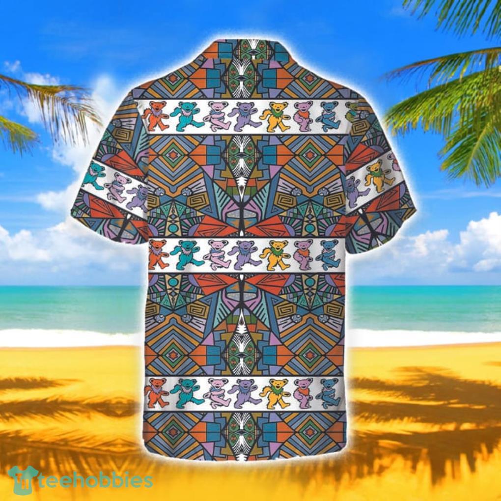 Grateful Dead Bears Colorful Short Sleeve Unisex Beach Lover Hawaiian Shirt For Men And Women image Grateful Dead Bears Colorful Short Sleeve Unisex Beach Lover Hawaiian Shirt For Men And Women Product Photo 2