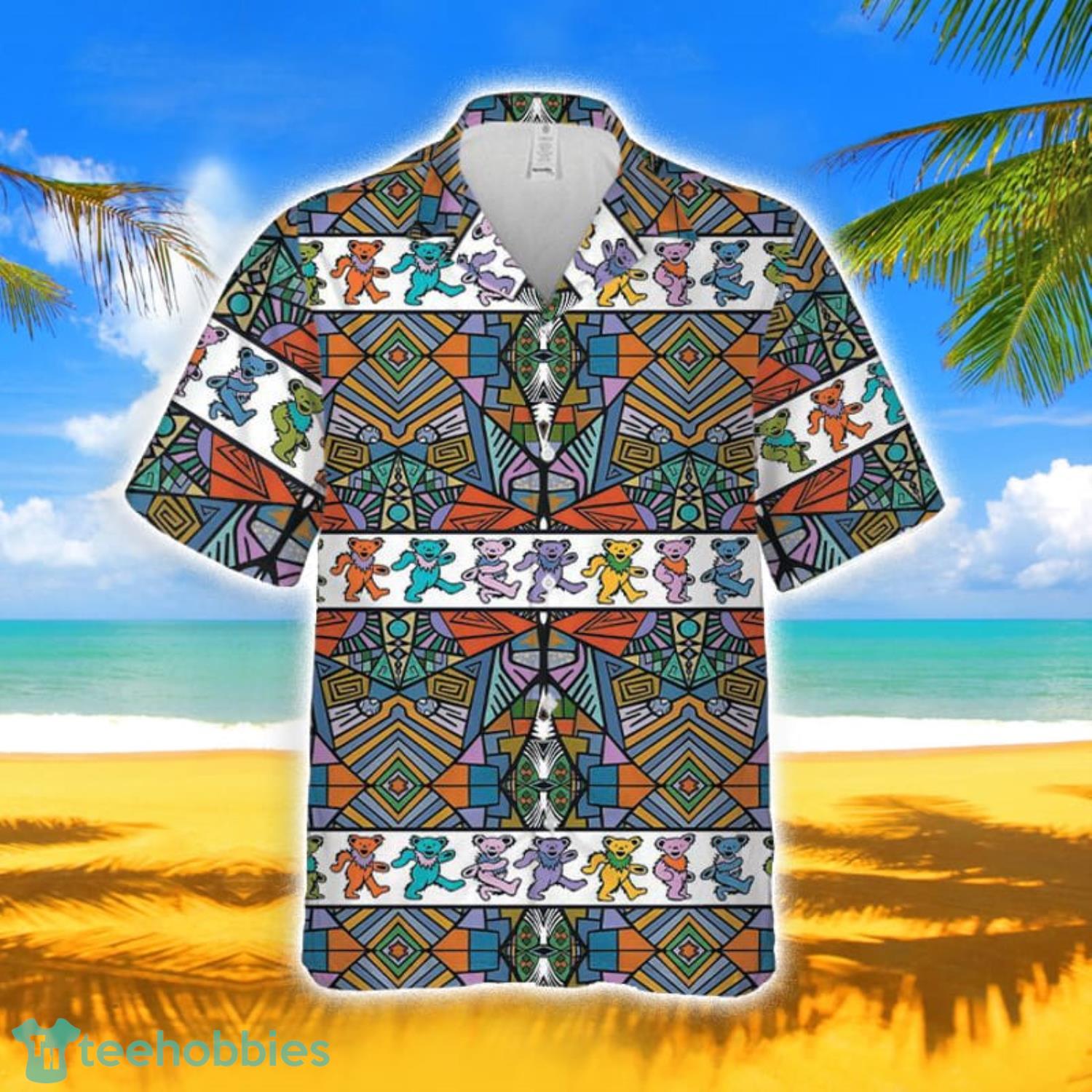 Grateful Dead Bears Colorful Short Sleeve Unisex Beach Lover Hawaiian Shirt For Men And Women Product Photo 1 Grateful Dead Bears Colorful Short Sleeve Unisex Beach Lover Hawaiian Shirt For Men And Women Product Photo 1