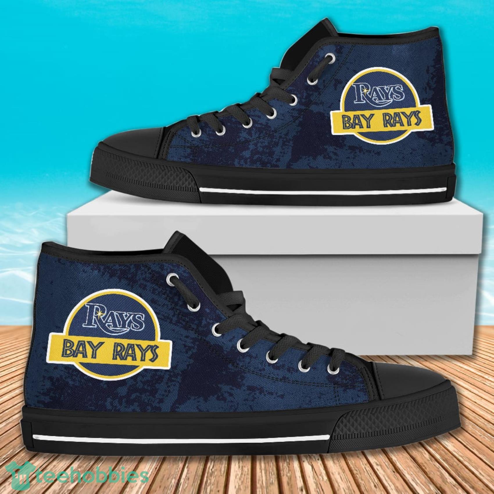 Jurassic Park Tampa Bay Rays AOP High Top Shoes For Men And Women Hr6 Product Photo 1 Jurassic Park Tampa Bay Rays AOP High Top Shoes For Men And Women Hr6 Product Photo 1