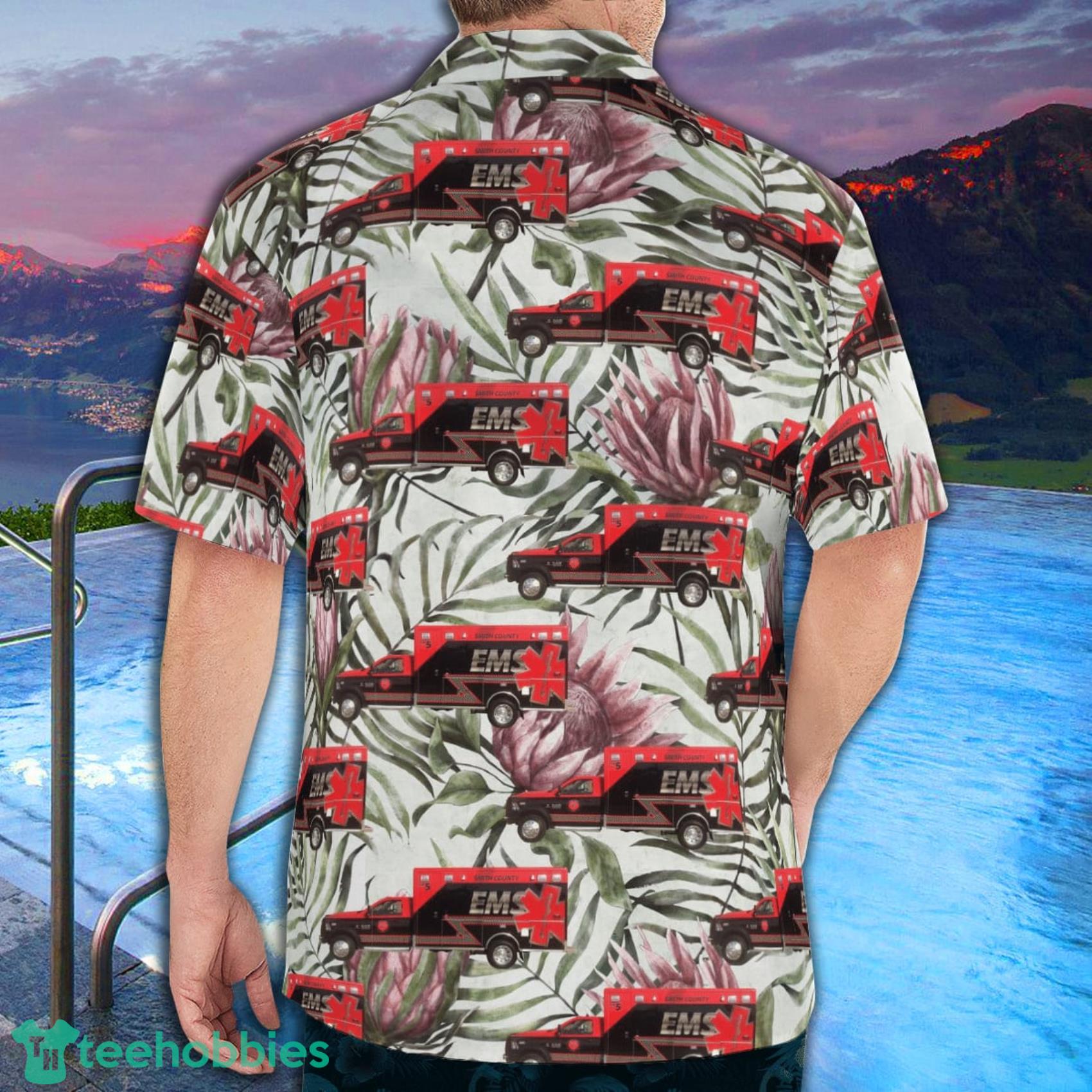 Kansas, Smith County EMS Tropical Style Hawaiian Shirt Product Photo 1 Kansas, Smith County EMS Tropical Style Hawaiian Shirt Product Photo 1
