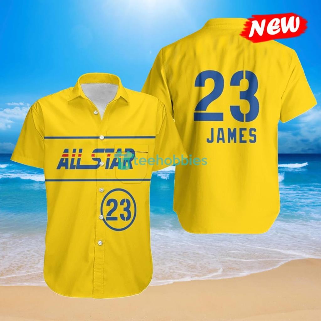 Lebron James Lakers All-Star Western Conference Gold Inspired Hawaiian Shirt Product Photo 1 Lebron James Lakers All-Star Western Conference Gold Inspired Hawaiian Shirt Product Photo 1