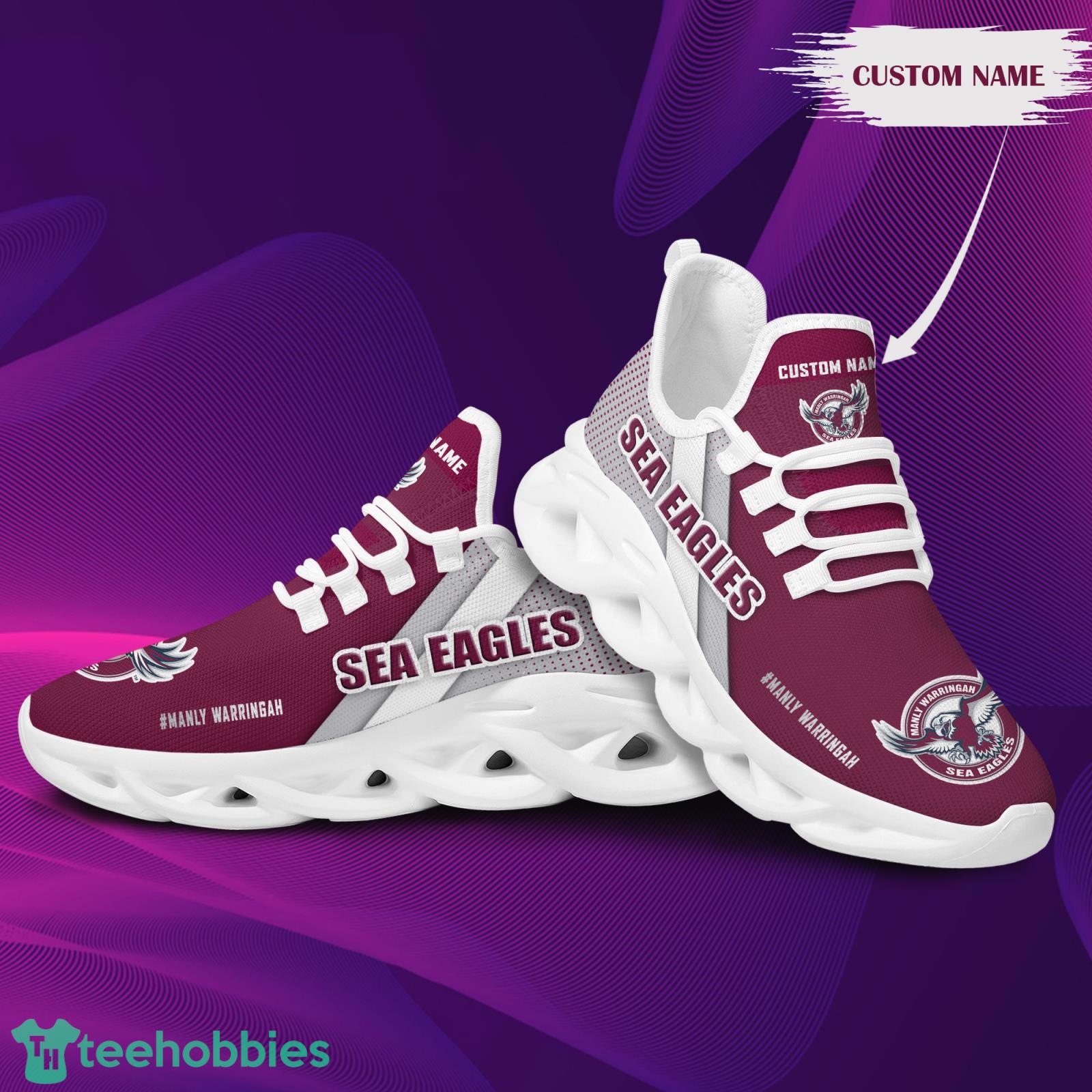 Manly-Warringah Sea Eagles Custom Name Max Soul Sneaker Shoes For Fans Product Photo 3 Manly-Warringah Sea Eagles Custom Name Max Soul Sneaker Shoes For Fans Product Photo 3