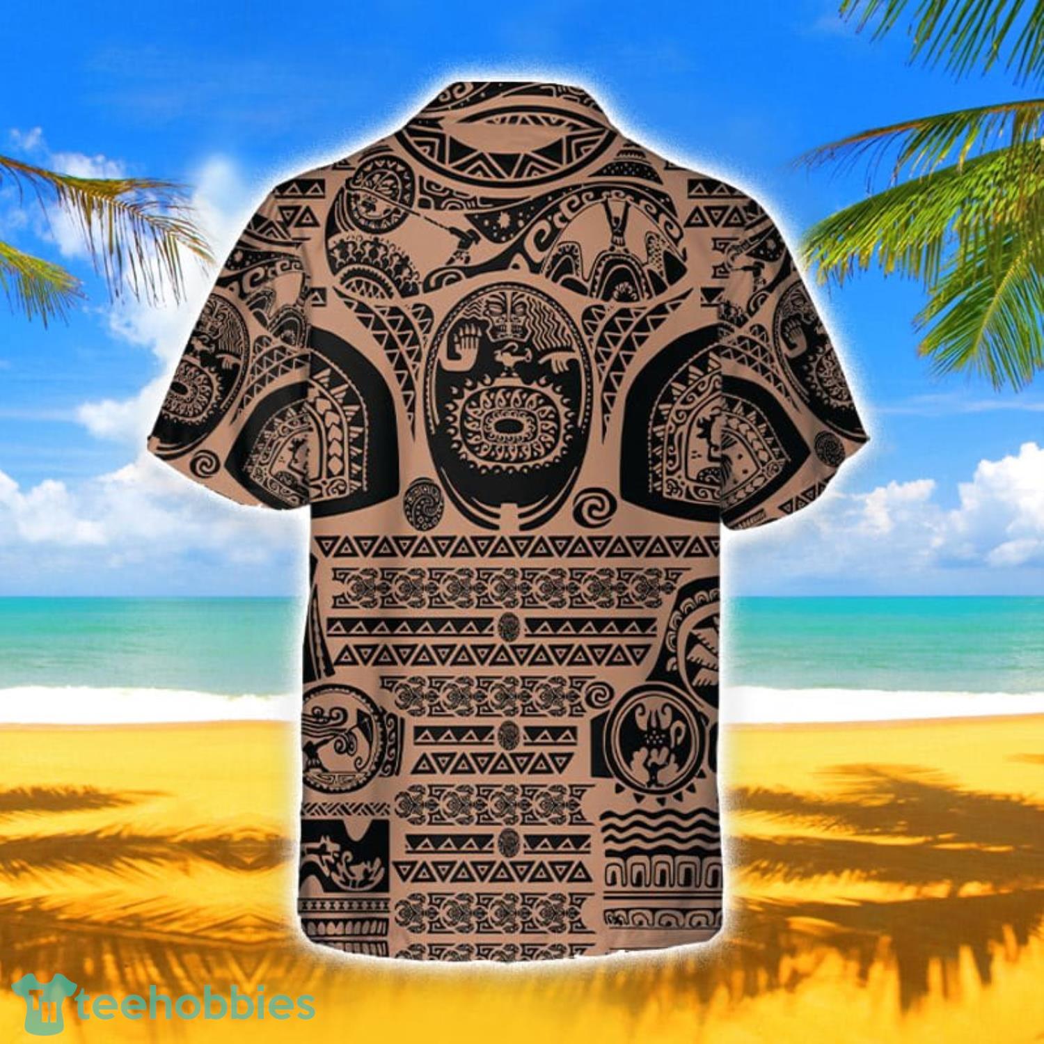 Maui Tattoos Inspired Moana Disney Beach Lover Short Sleeve Hawaiian Shirt  For Men And Women