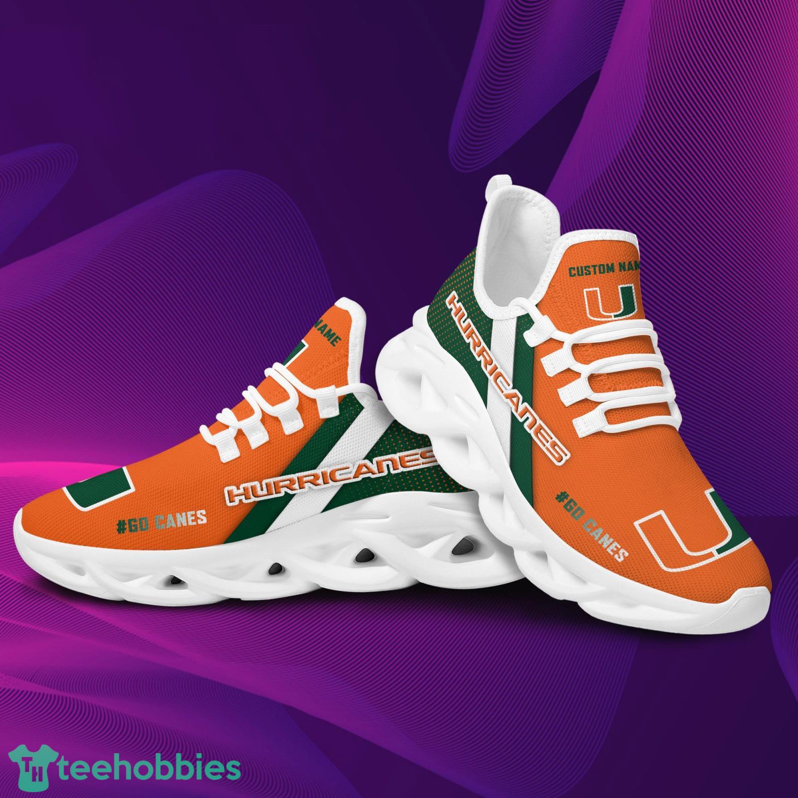 Custom miami best sale hurricanes shoes