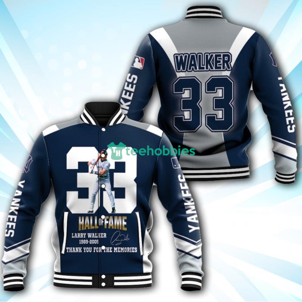 New York Yankees Hall Of Fame Larry Walker 33 1989 2005 Signature Thank You For Memories All Over Print Gift For Yankees Fans Baseball Jacket MLB For Fans Product Photo 1 New York Yankees Hall Of Fame Larry Walker 33 1989 2005 Signature Thank You For Memories All Over Print Gift For Yankees Fans Baseball Jacket MLB For Fans Product Photo 1