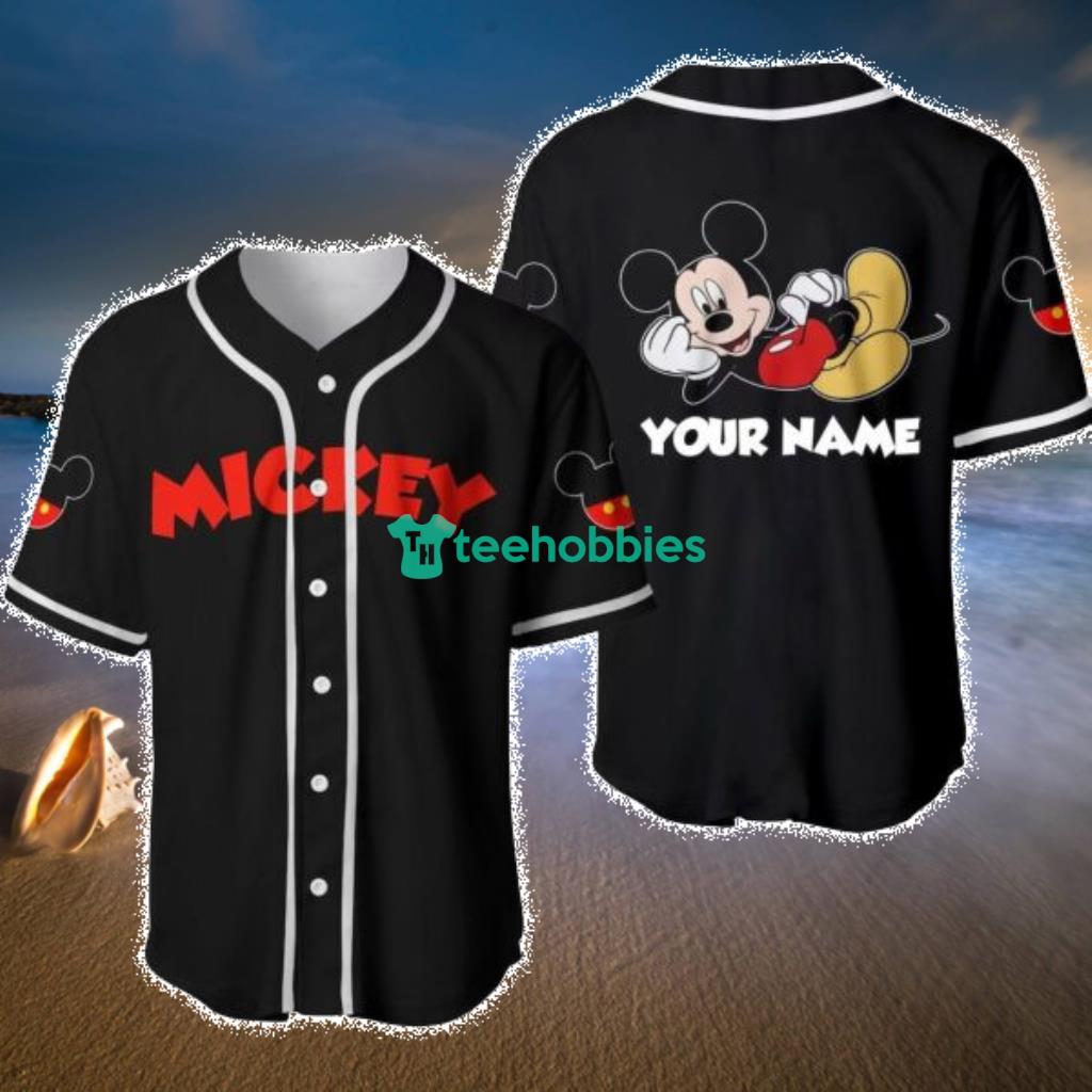 Personalized Mickey Mouse Black Walt Disney World Baseball