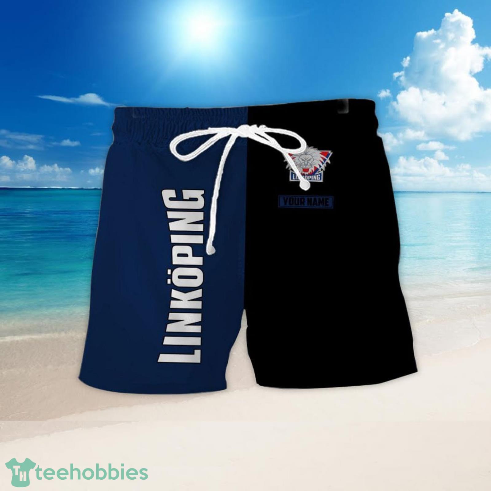 SHL Hockey Linkoping HC Set Hawaiian Shirt And Shorts image SHL Hockey Linkoping HC Set Hawaiian Shirt And Shorts Product Photo 2