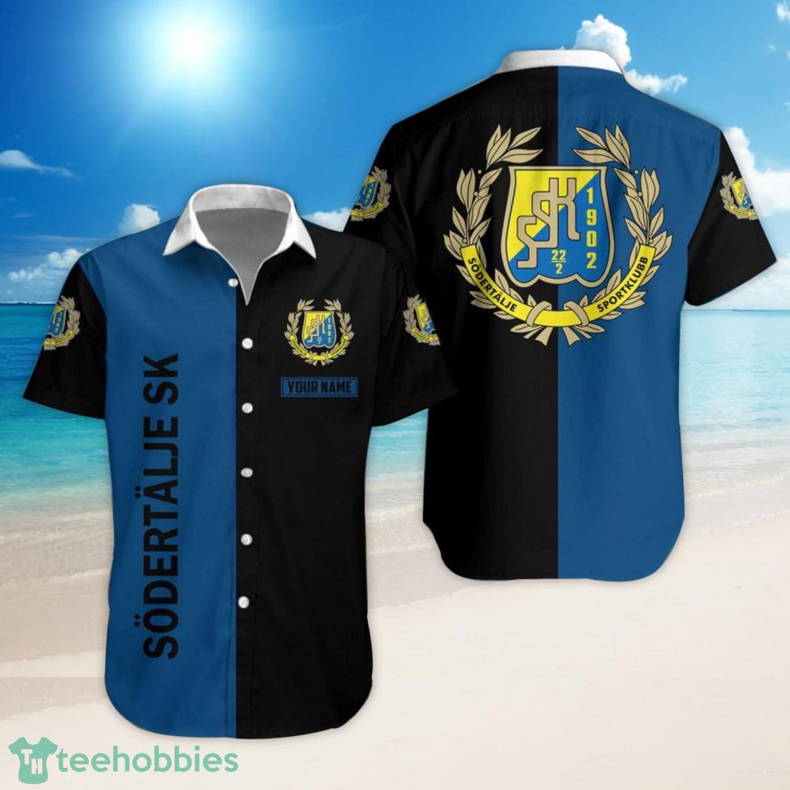 SHL Hockey Sodertalje SK Set Hawaiian Shirt And Shorts Product Photo 1 SHL Hockey Sodertalje SK Set Hawaiian Shirt And Shorts Product Photo 1