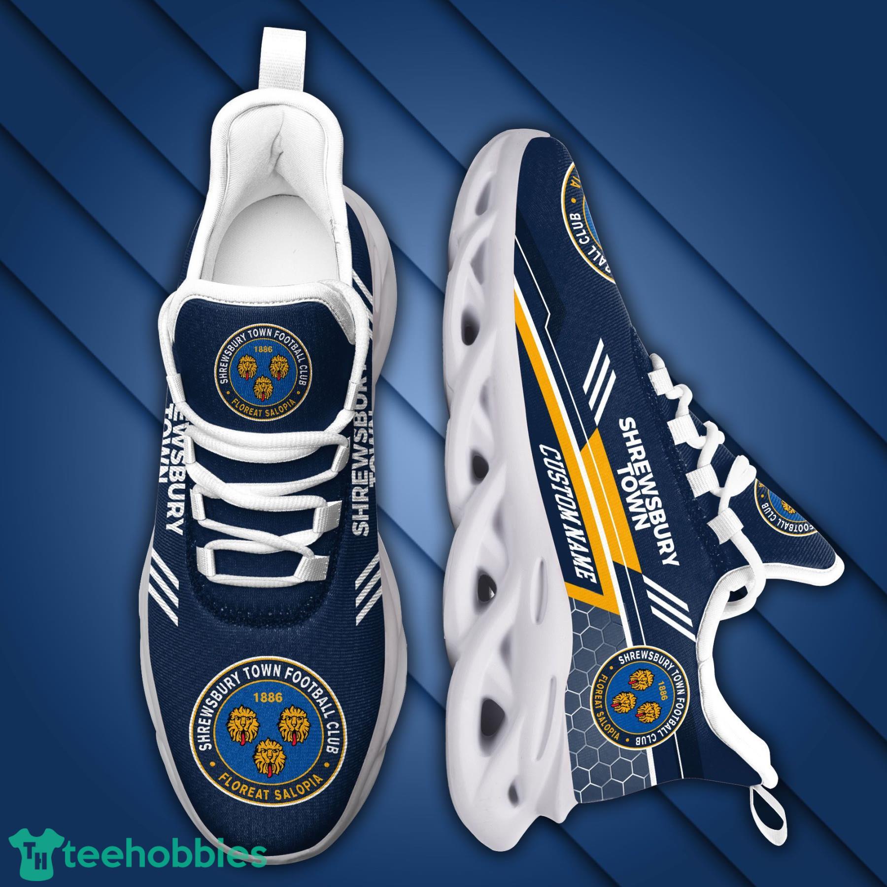 Shrewsbury Town Custom Name Max Soul Sneaker Shoes For Football Fan Sport Lover Gift image Shrewsbury Town Custom Name Max Soul Sneaker Shoes For Football Fan Sport Lover Gift Product Photo 2