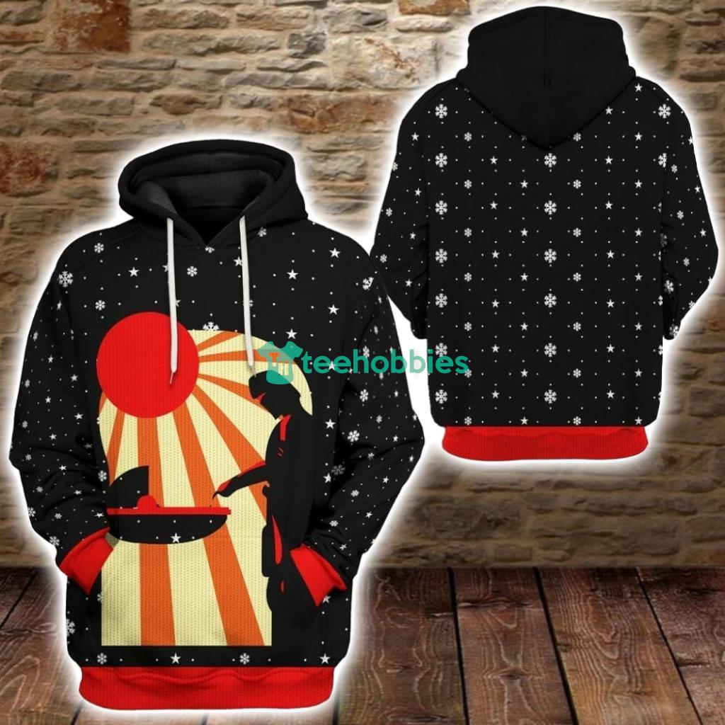 The Mandalorian Christmas Hoodie 3D All Over Print Product Photo 1 The Mandalorian Christmas Hoodie 3D All Over Print Product Photo 1