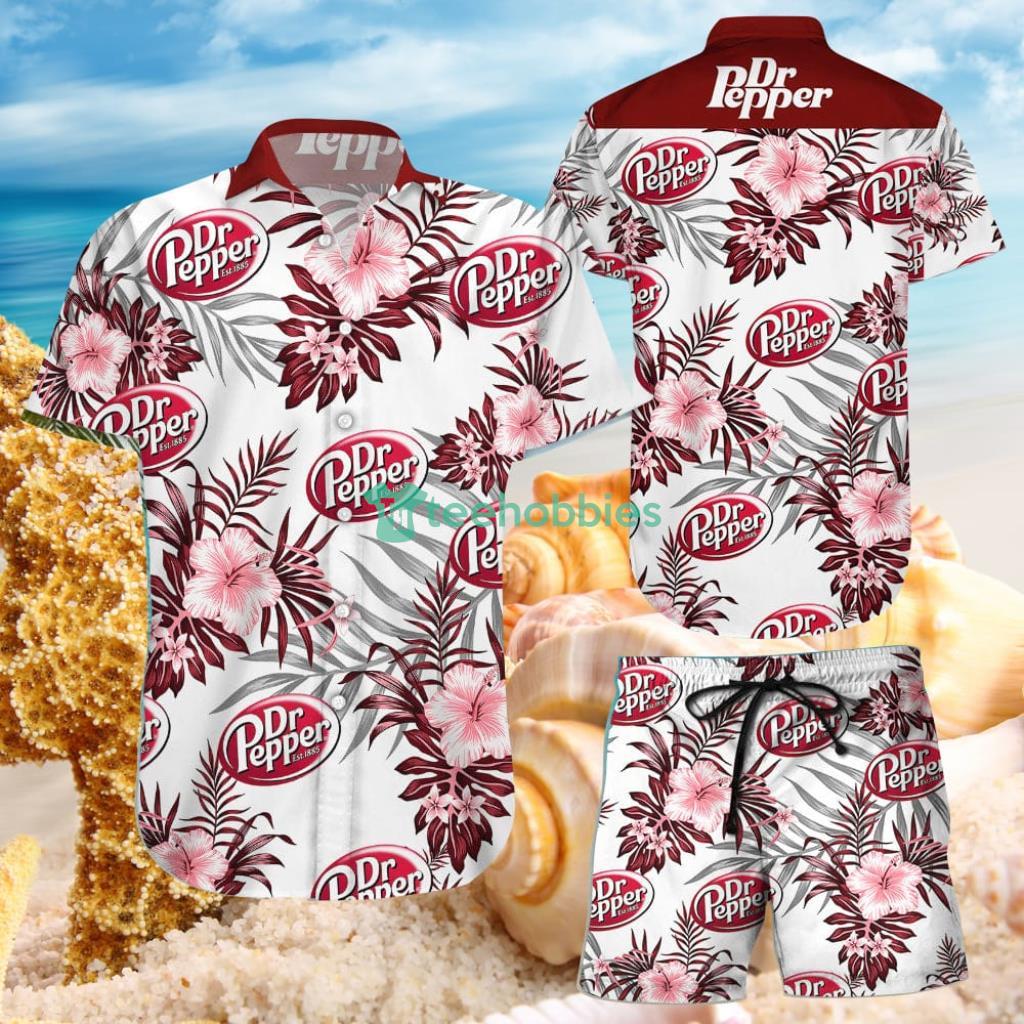 Topeka Style Dr Pepper Tropical Flower Aloha Hawaiian Shirts And