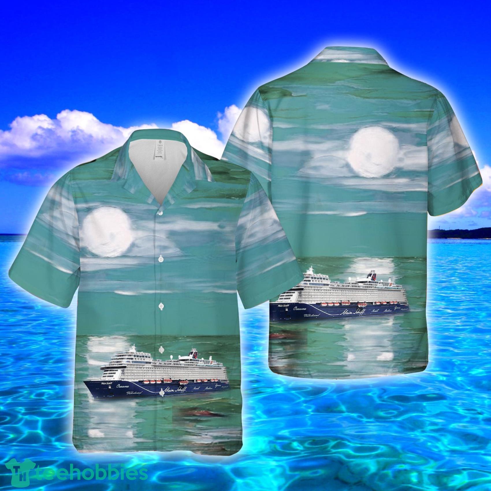 TUI Cruises Mein Schiff Green All Over Print 3D Hawaiian Shirt Vs Short Set Product Photo 1 TUI Cruises Mein Schiff Green All Over Print 3D Hawaiian Shirt Vs Short Set Product Photo 1