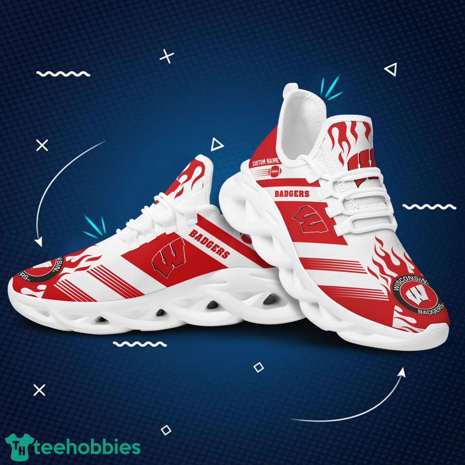 Wisconsin Badgers Custom Name Max Soul Sneaker Shoes For Men And Women University of Wisconsin–Madison image Wisconsin Badgers Custom Name Max Soul Sneaker Shoes For Men And Women University of Wisconsin–Madison Product Photo 2