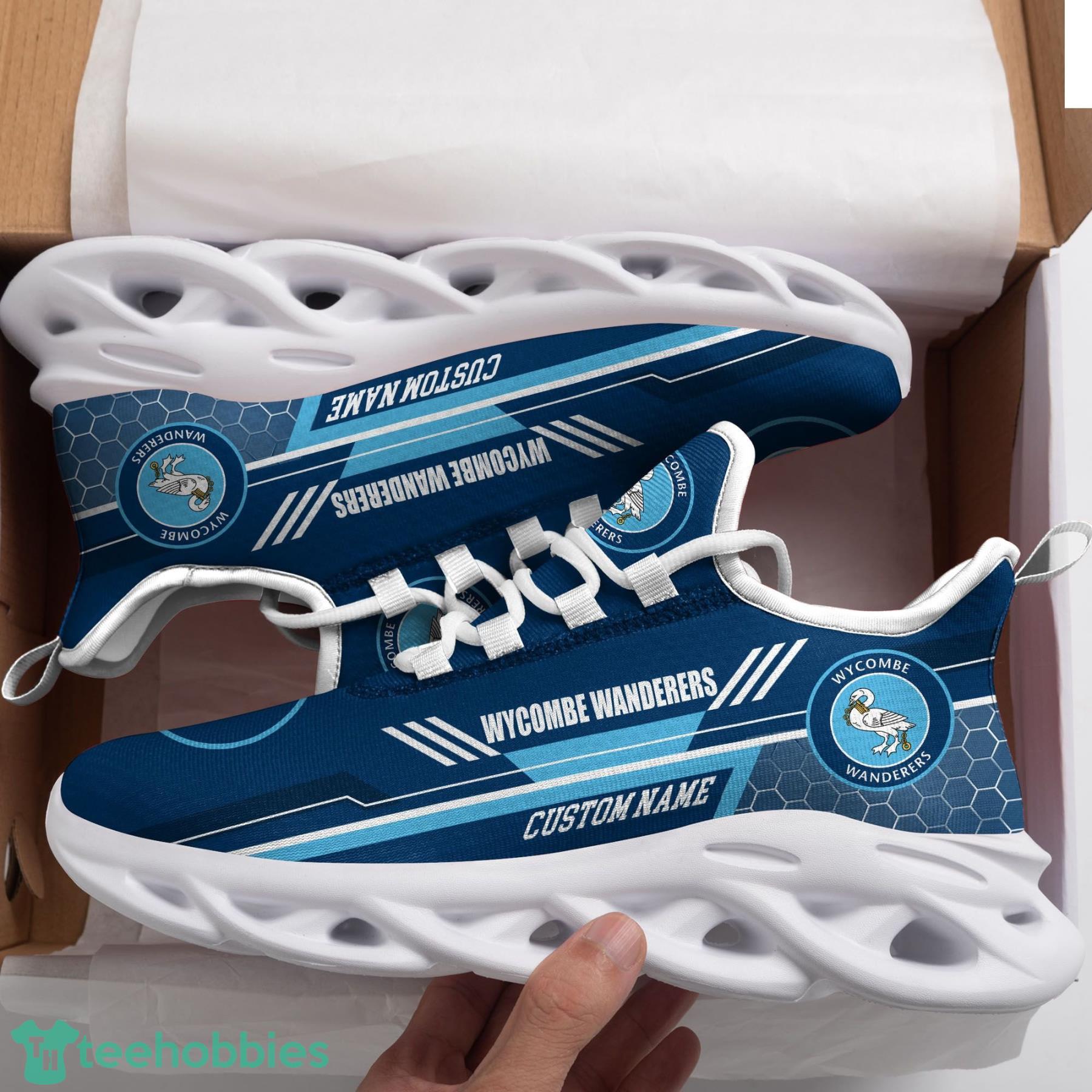 Wycombe Wanderers Custom Name Max Soul Sneaker Shoes For Football Fan Sport Lover Gift Product Photo 1 Wycombe Wanderers Custom Name Max Soul Sneaker Shoes For Football Fan Sport Lover Gift Product Photo 1