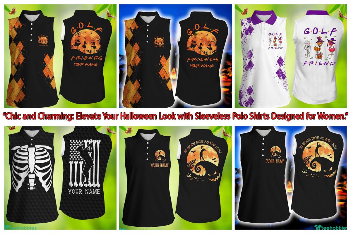 Chic and Charming Elevate Your Halloween Look with Sleeveless Polo Shirts Designed for Women