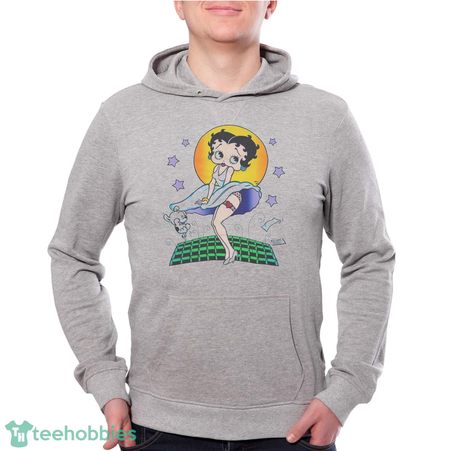 Anvil 1989 Betty Boop Marily Monroe Parody T-Shirt Trending 2023 - Grey Unisex Hoodie