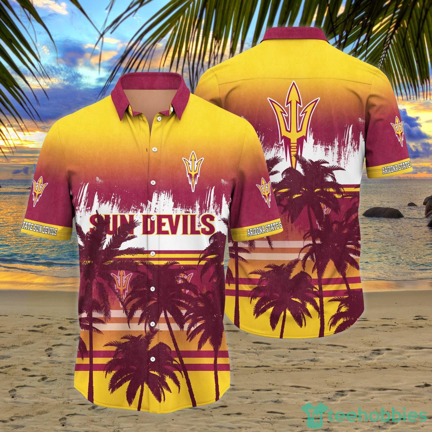 Arizona State Sun Devils Coconut Tropical Hawaiian Shirt And Short Product Photo 1