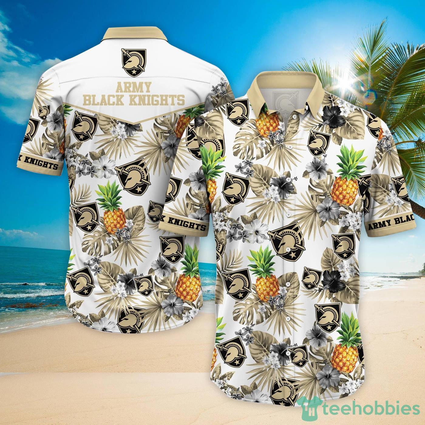 Army Black Knights Pineapple Tropical Fruit Lover Hawaiian Shirt And Beach Shorts Product Photo 1