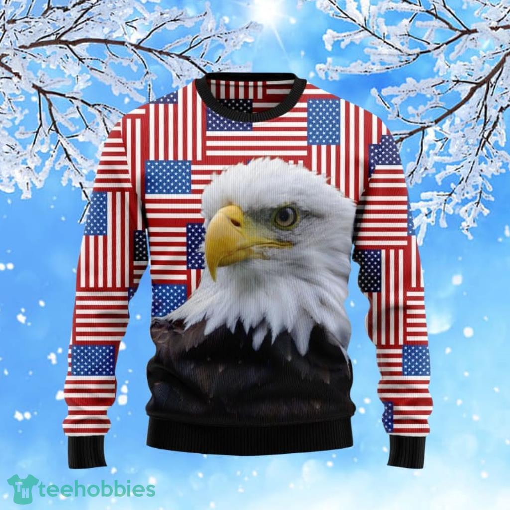 Bald Eagle Funny Christmas Ugly Sweater 3D Gift For Men And