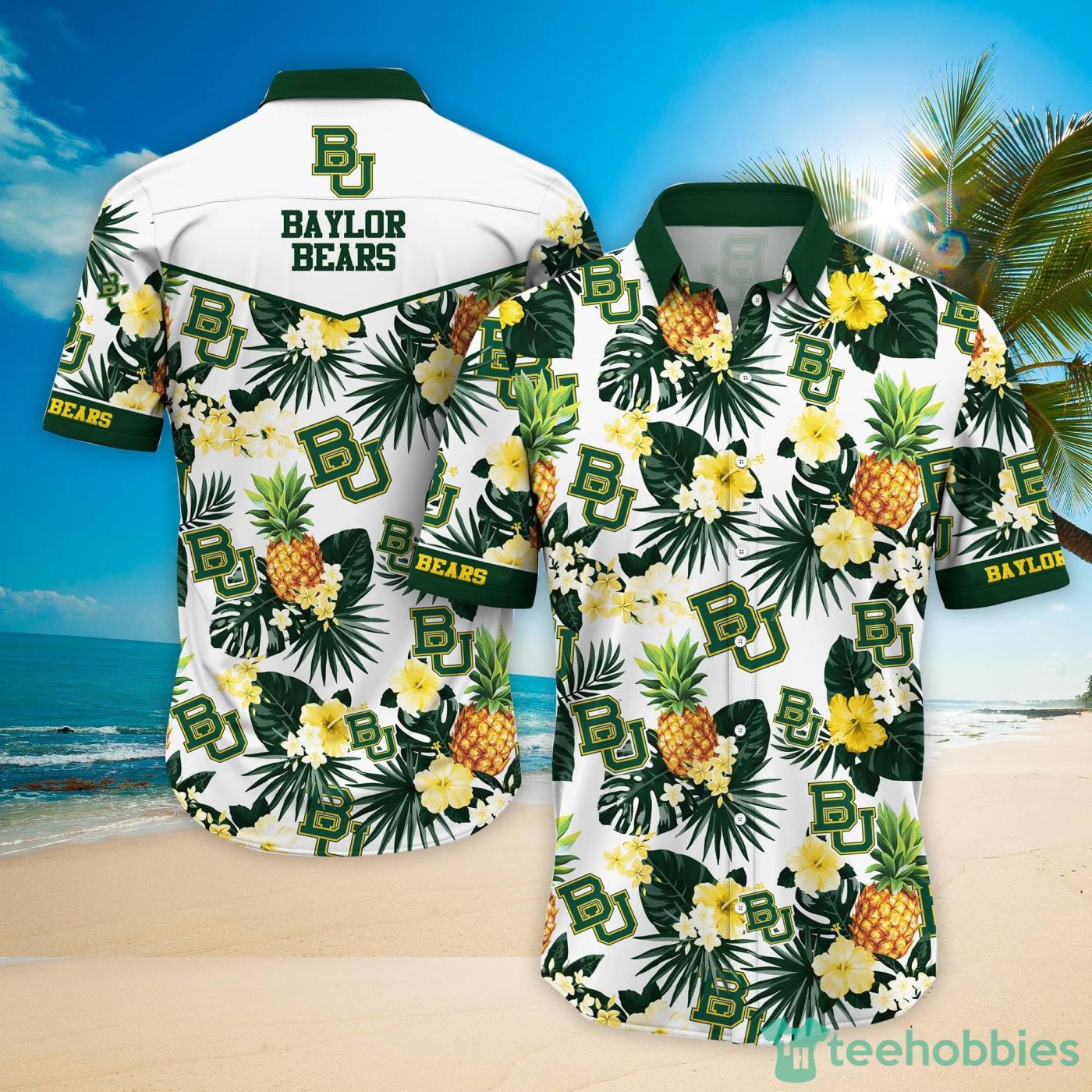 Baylor Bears Pineapple Tropical Fruit Lover Hawaiian Shirt And Beach Shorts Product Photo 1