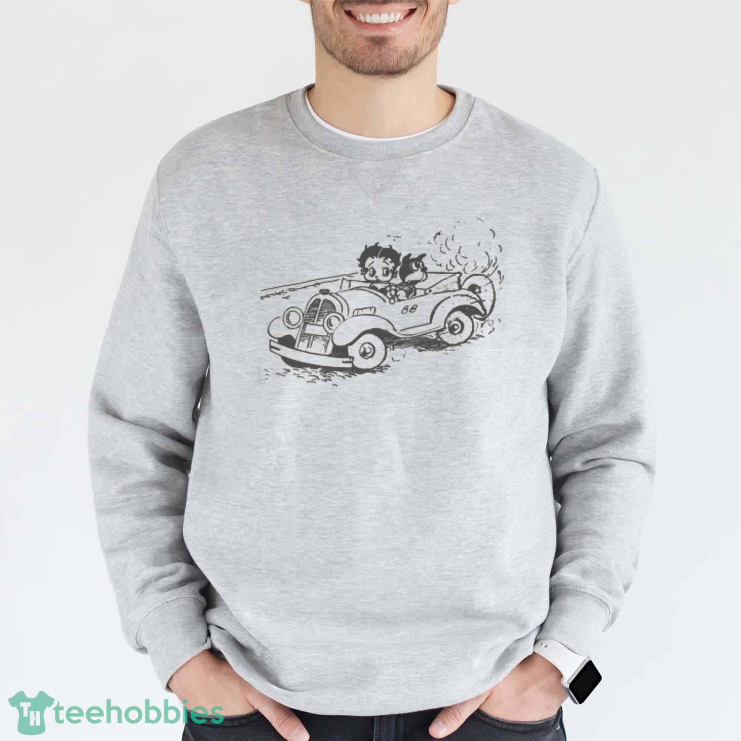 Betty Boop And Bimbo Tank Top  Vintage 1930s Sleeveless Tee  Retro Classic Car Unisex Shirt - Grey Sweatshirt
