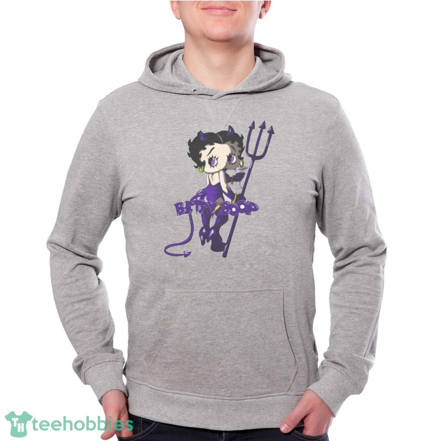 Betty Boop (Devilish) T-Shirt Trending 2023 - Grey Unisex Hoodie