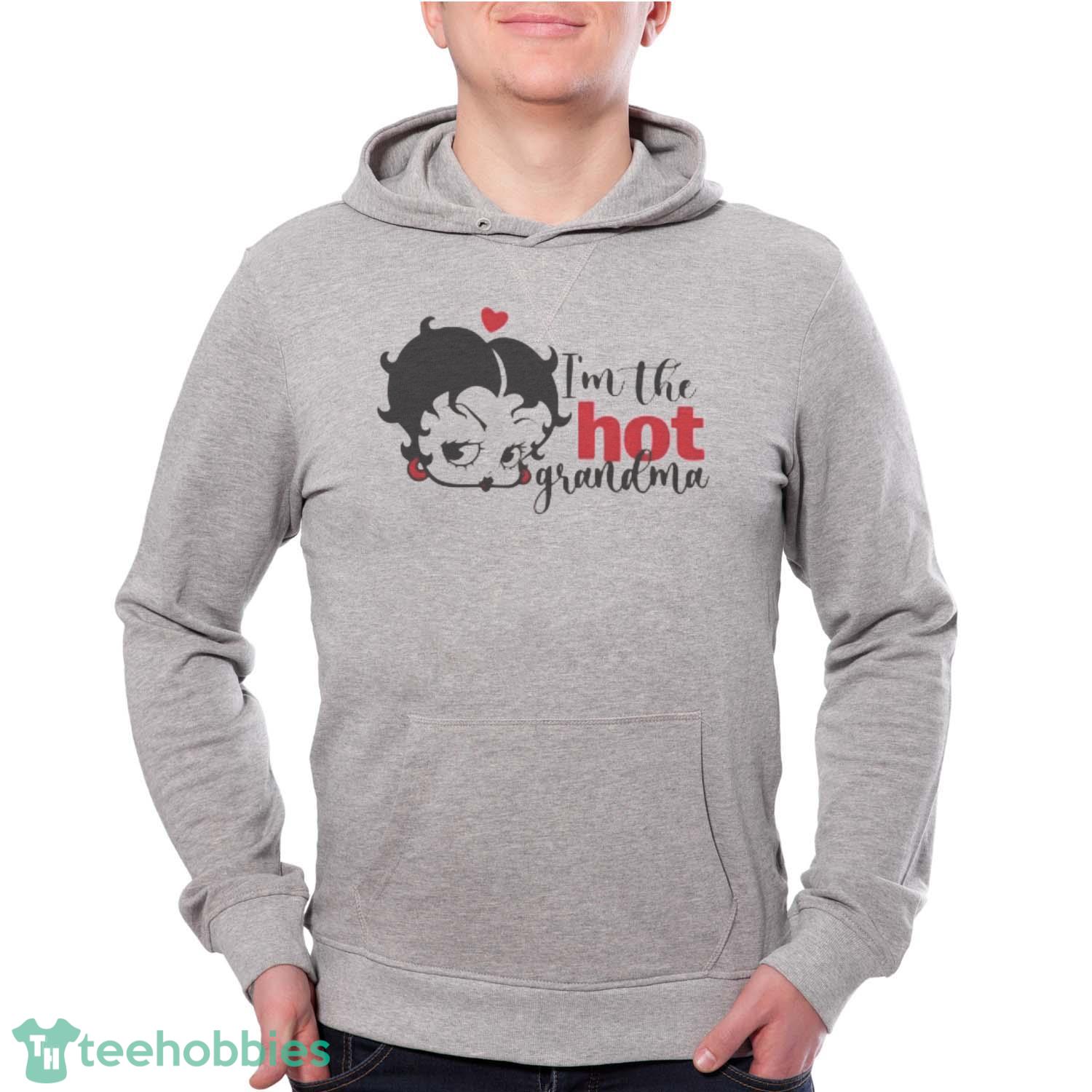 Betty Boop  Hot Grandma T-Shirt Trending 2023 - Grey Unisex Hoodie
