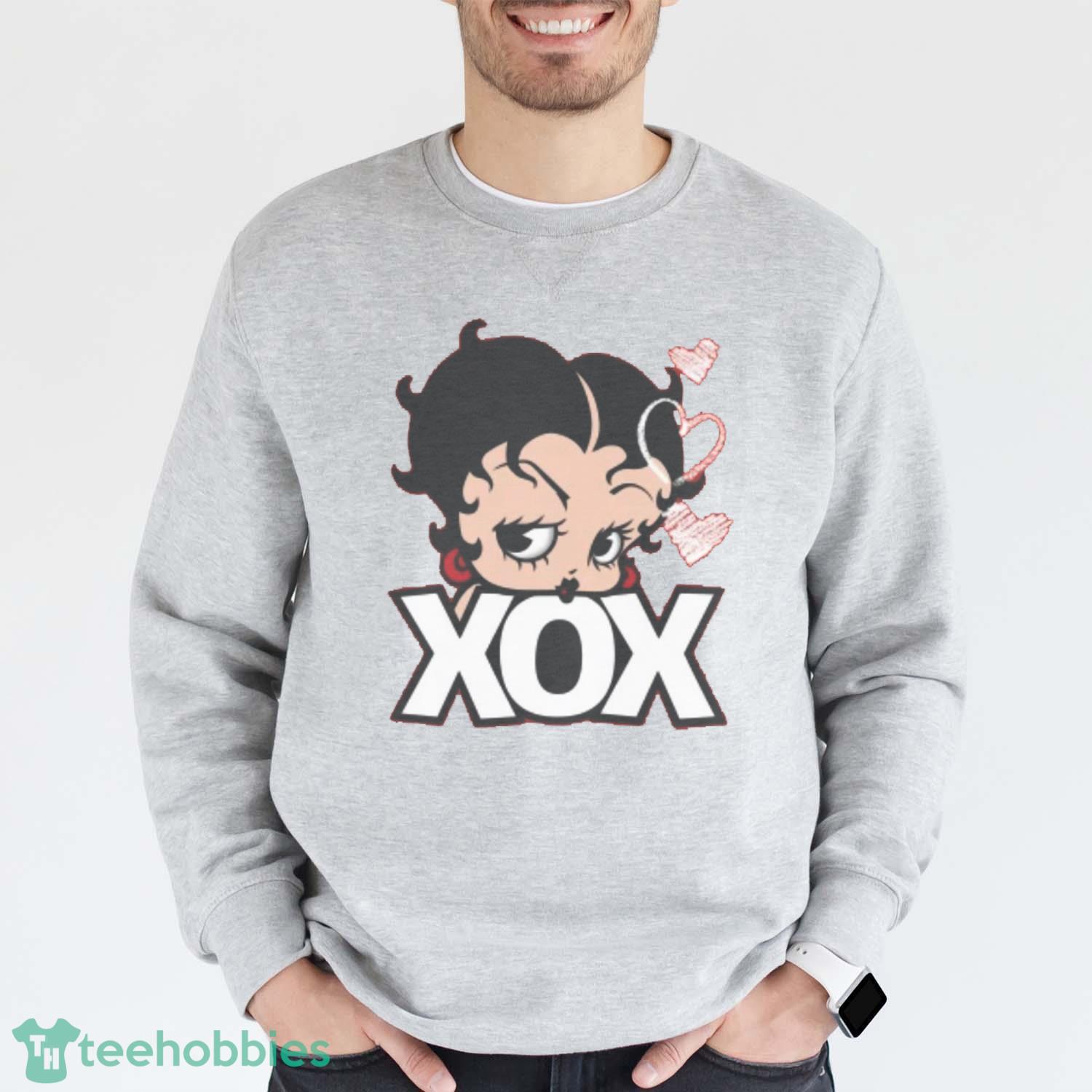 Betty Boop  Hugs & Kisses T-Shirt Trending 2023 - Grey Sweatshirt