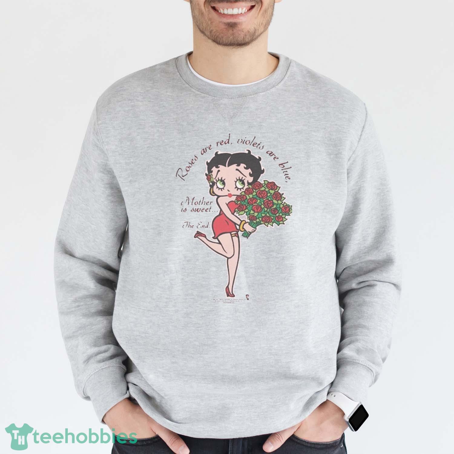 Betty Boop  Mother Is Sweet Adult T-Shirt Trending 2023 In Pink - Grey Sweatshirt
