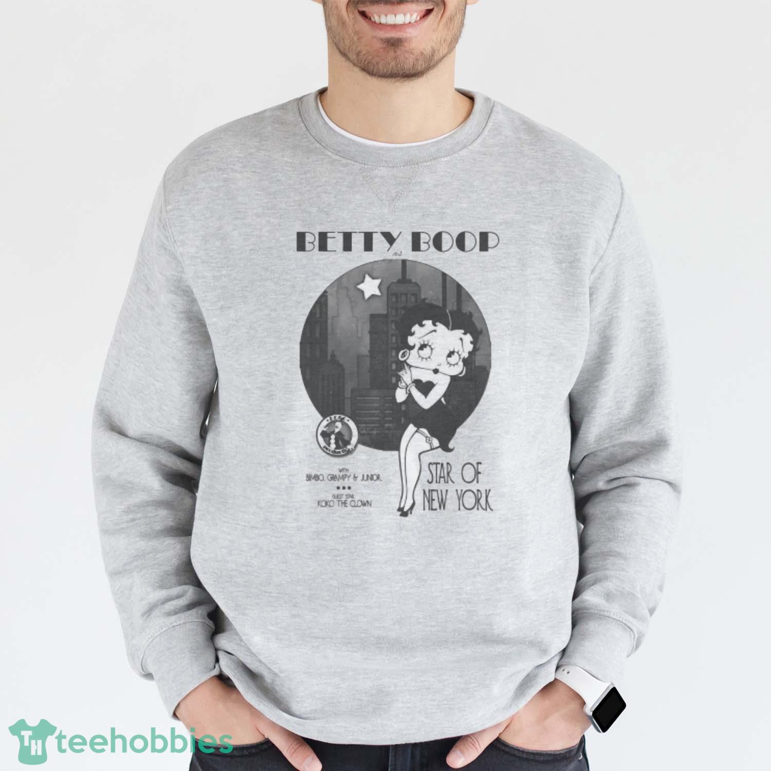 Betty Boop  Star Of New York T-Shirt Trending 2023 - Grey Sweatshirt