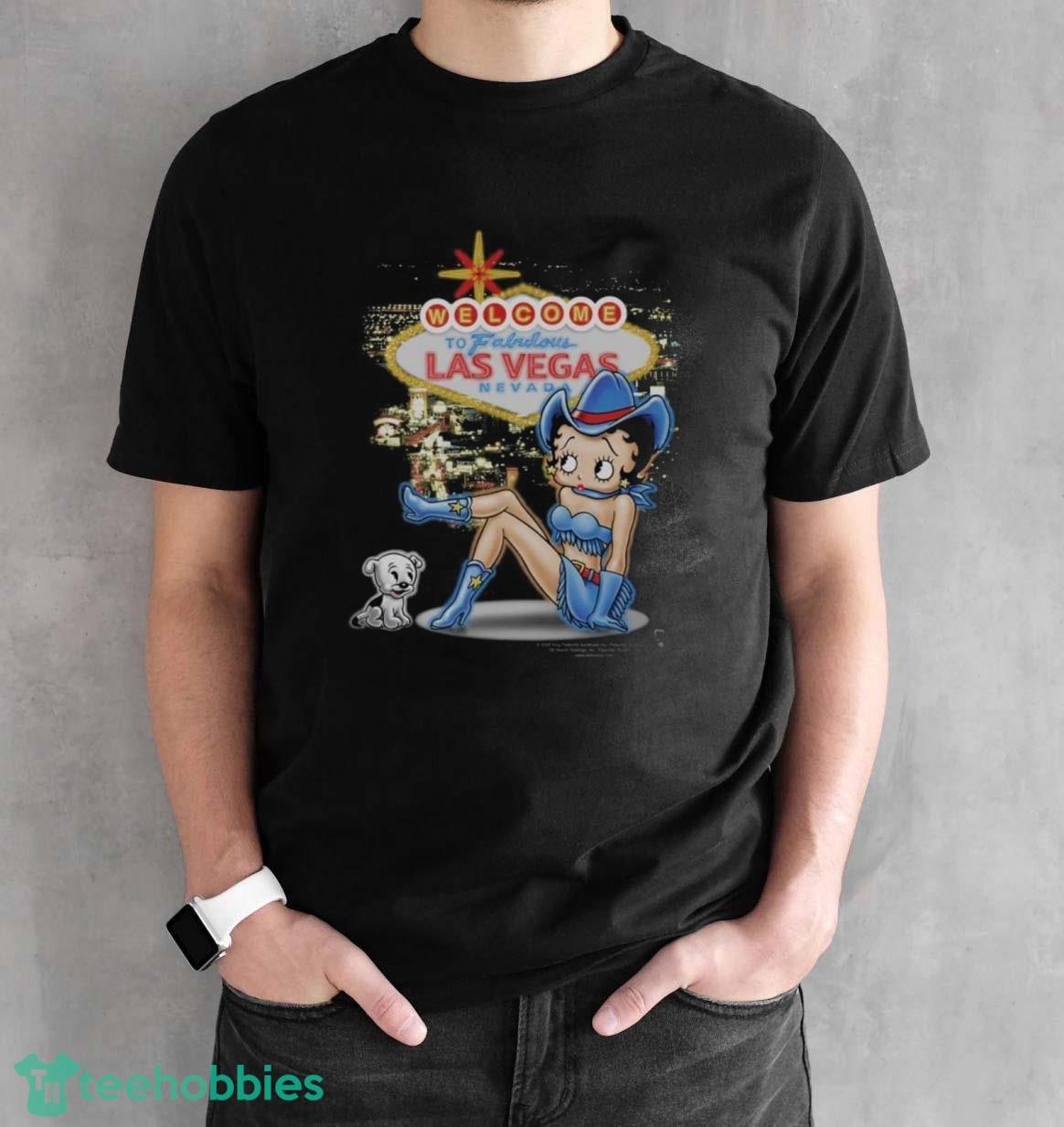 Betty Boop Welcome Las Vegas T-Shirt Trending 2023 - Black Unisex T-Shirt
